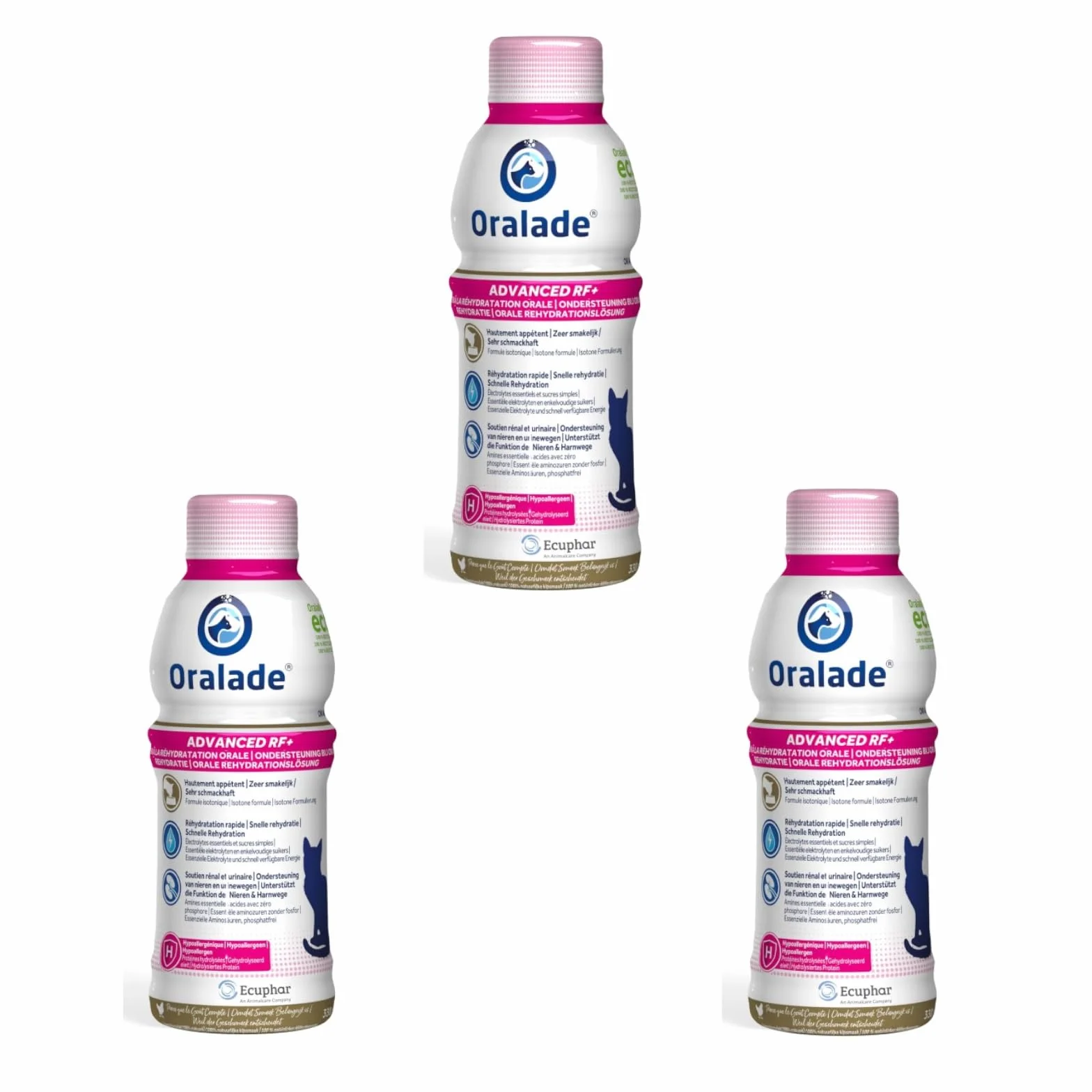 Oralade RF Support Chat Complément Alimentaire 3 x 330 ML pour Maladies Rénales Électrolytes