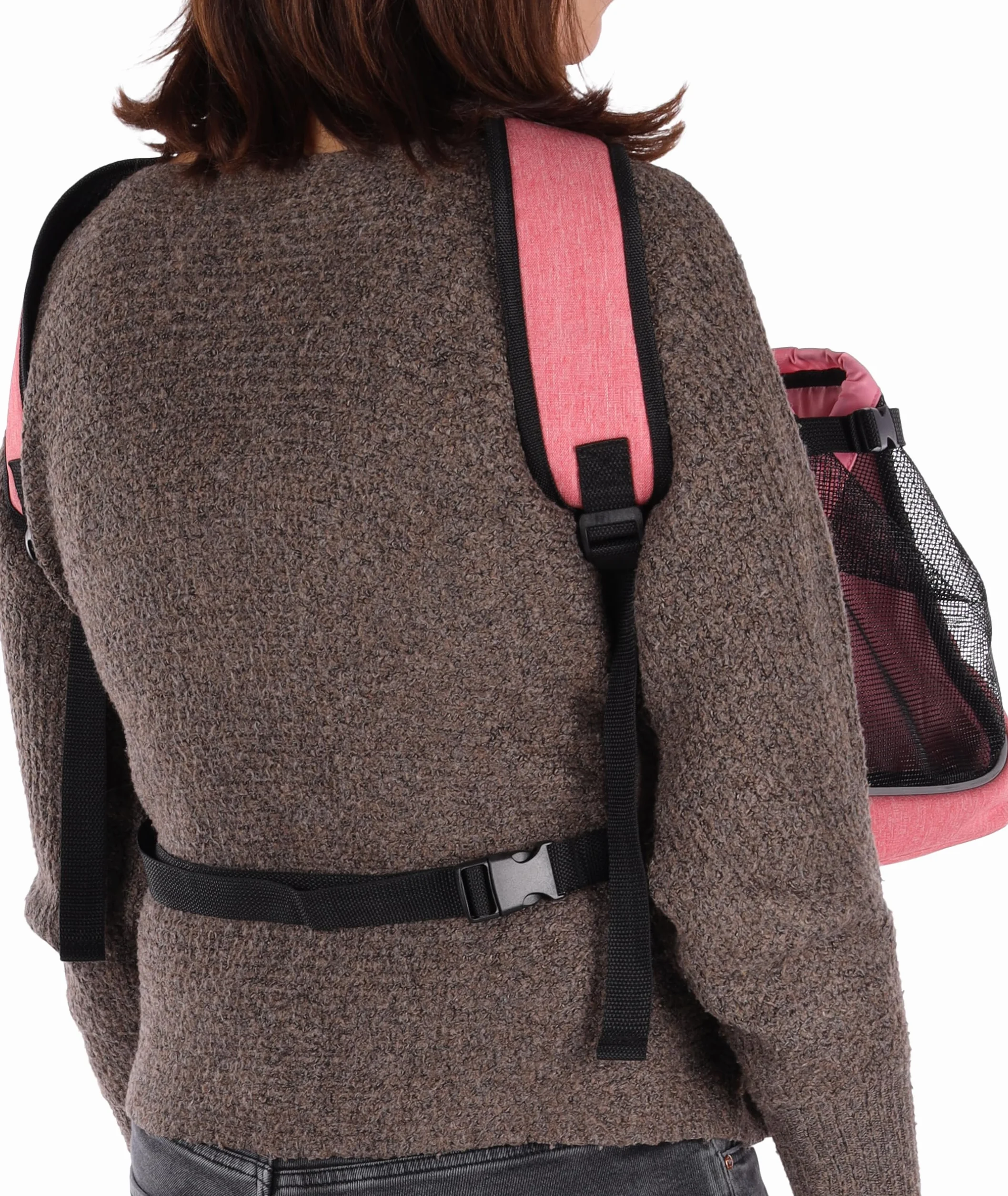 Sac de Transport Chat – Chien – Flamingo Xanty Rose – 29×23×38 cm – Polyester + Mousse – Dos renforcé – Fond Amovible 30°C – Sangles réglables – Poche zippée