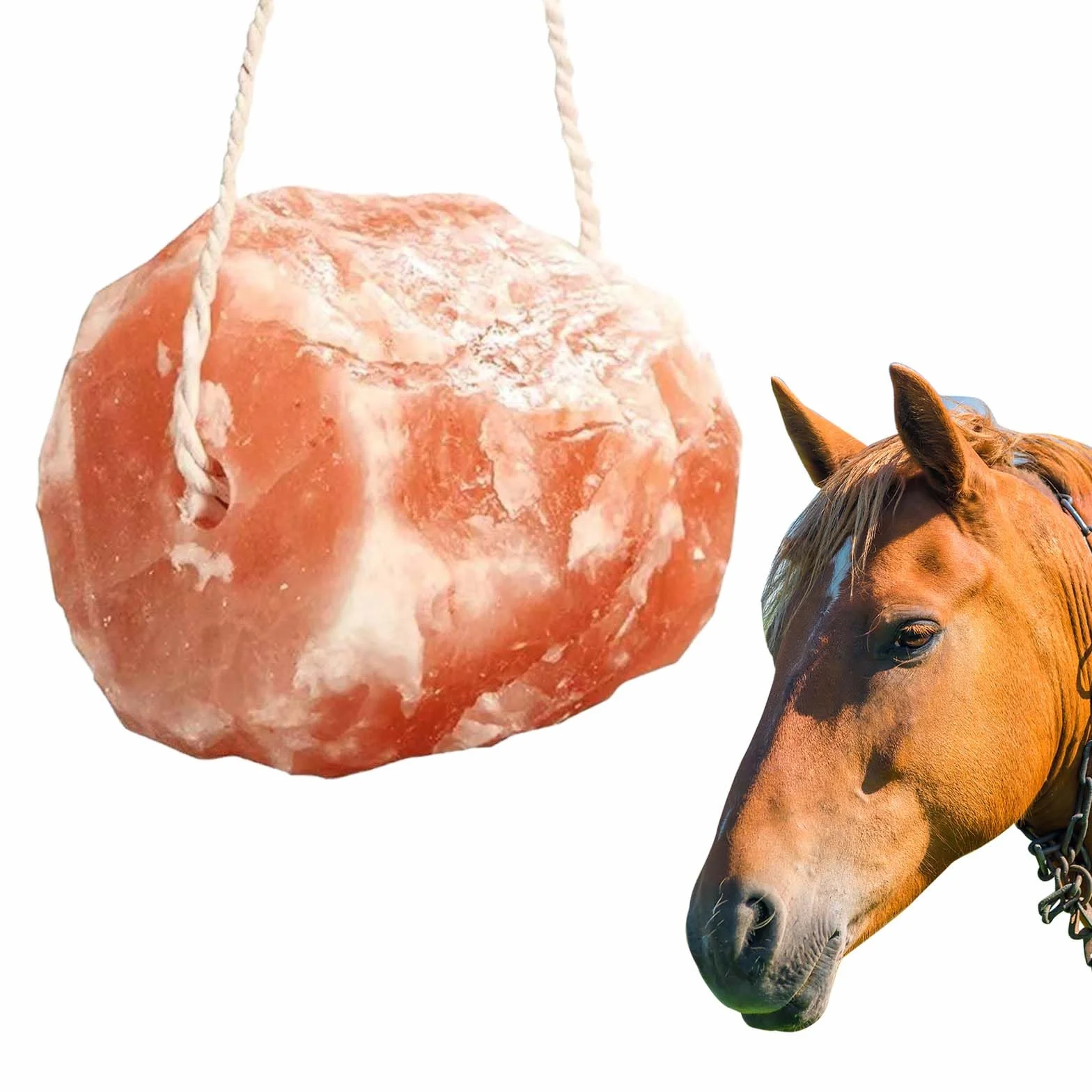Pierre à lécher de sel pour chevaux avec minéraux 1700 g