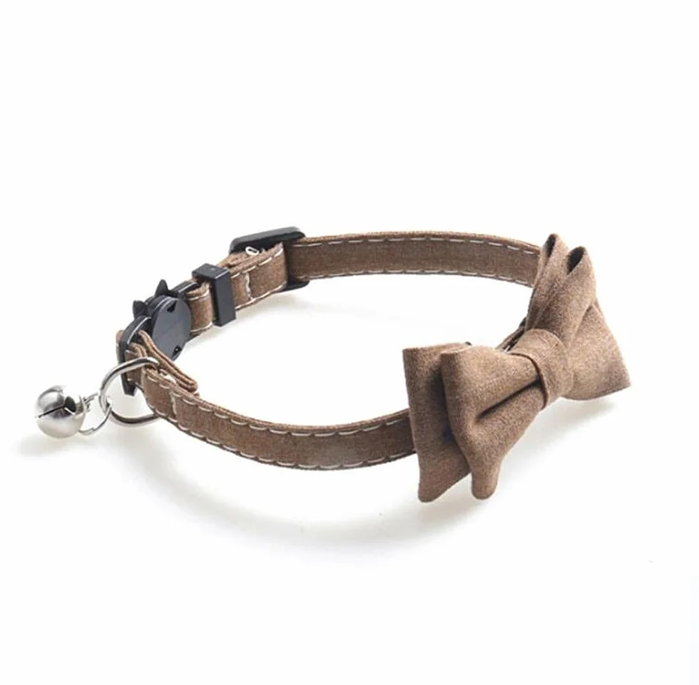 Collier pour chat avec clochette, réglable, fermeture rapide de sécurité