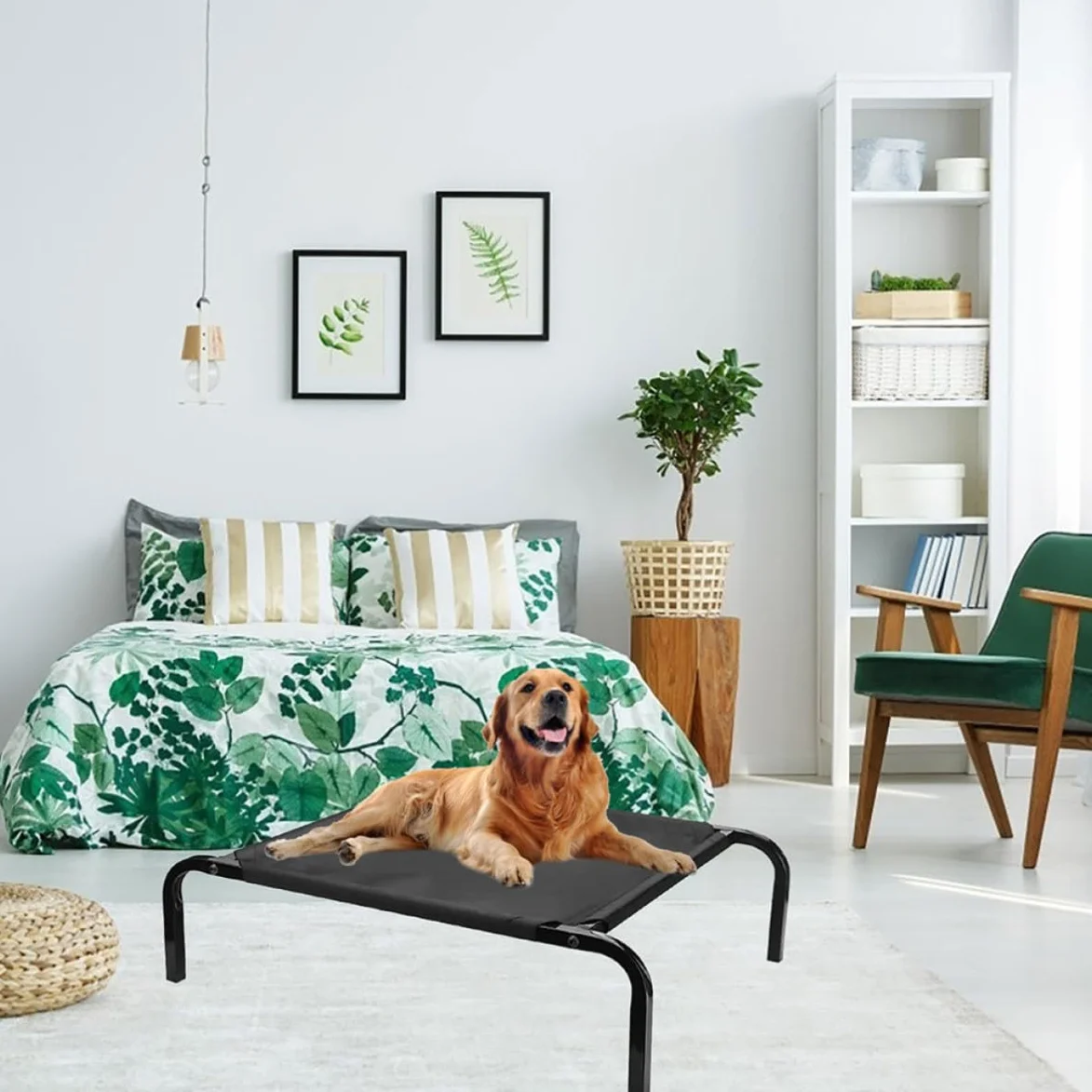 Housse Respirante en Tissu Oxford pour Lit pour Animaux Déhoussable Lavable Taille Unique