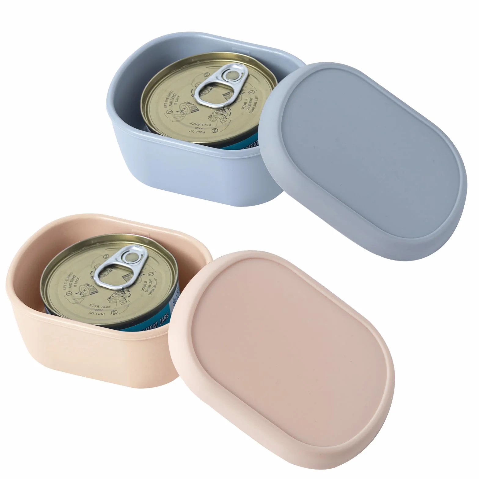 SLSON 2 Pièces Couvercle Silicone pour Boîte de Conserve Chat Chien 3oz
