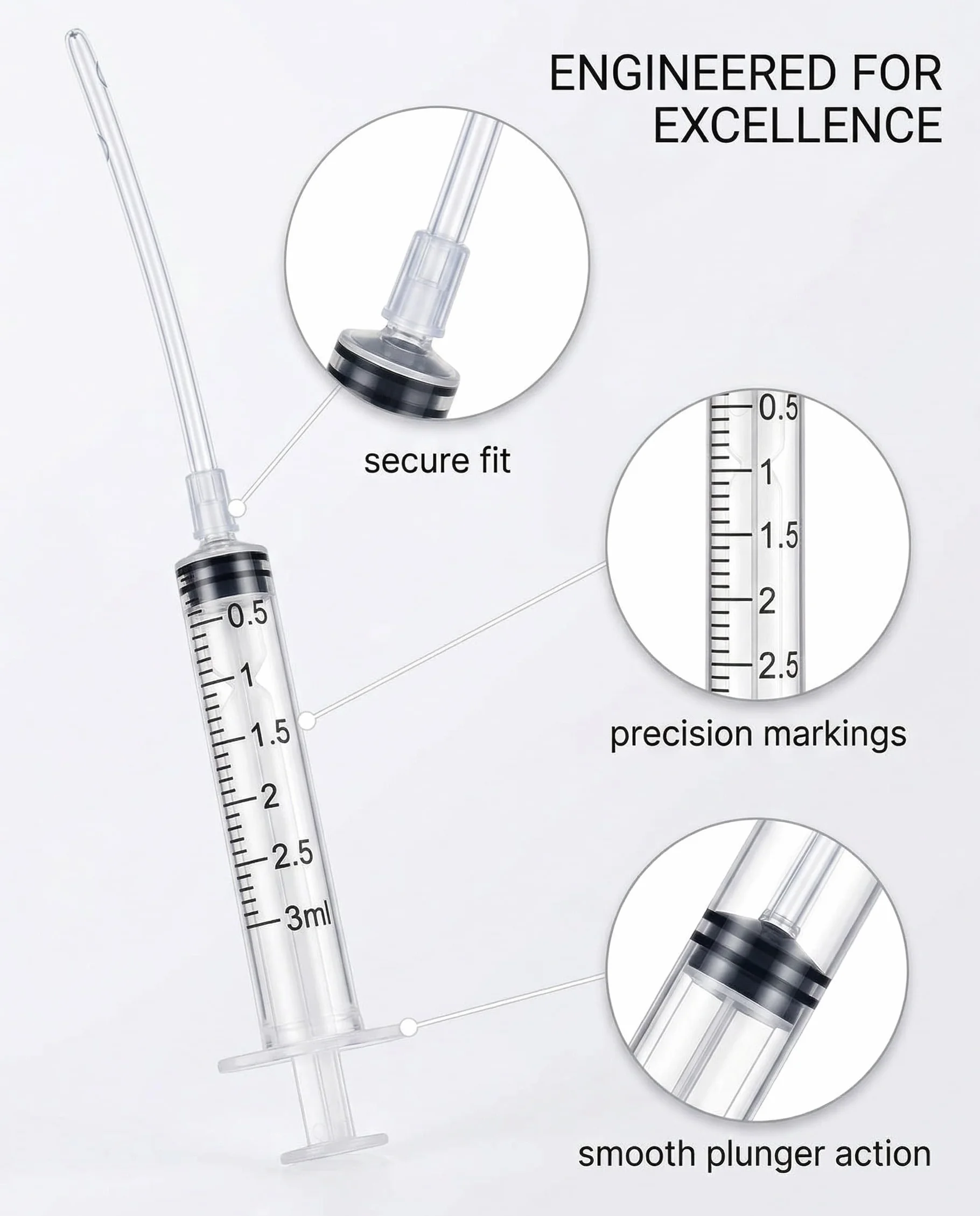 Set sondes alimentation oisillons 11 pièces seringues 3ml 5ml 10ml boîte repas