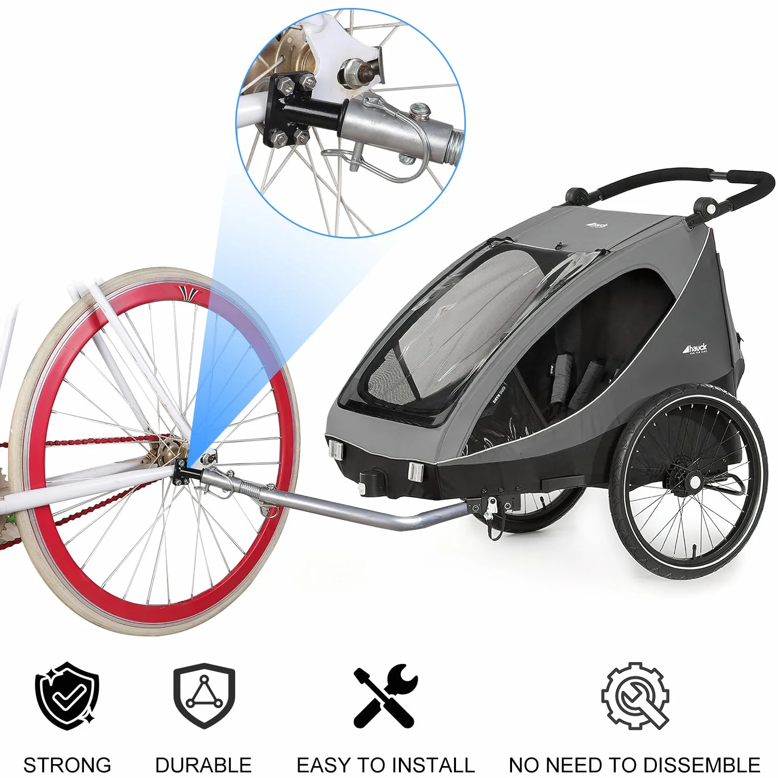 Attelage Universel pour Vélo avec Goupille de Sécurité VOSSOT