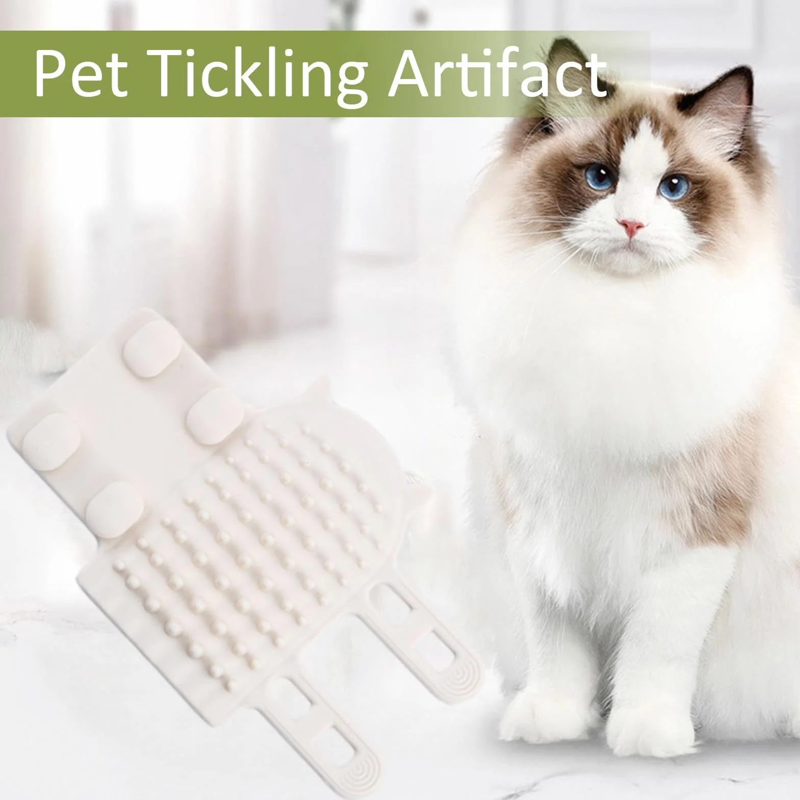 Cat Scratcher Brosse d’angle pour chat Brosse murale Silicone Auto-toiletteur Grattoir doux Visage