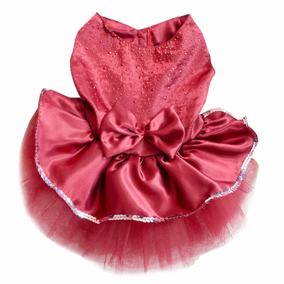 Jupe de princesse en gaze avec nœud pour chiot et chat