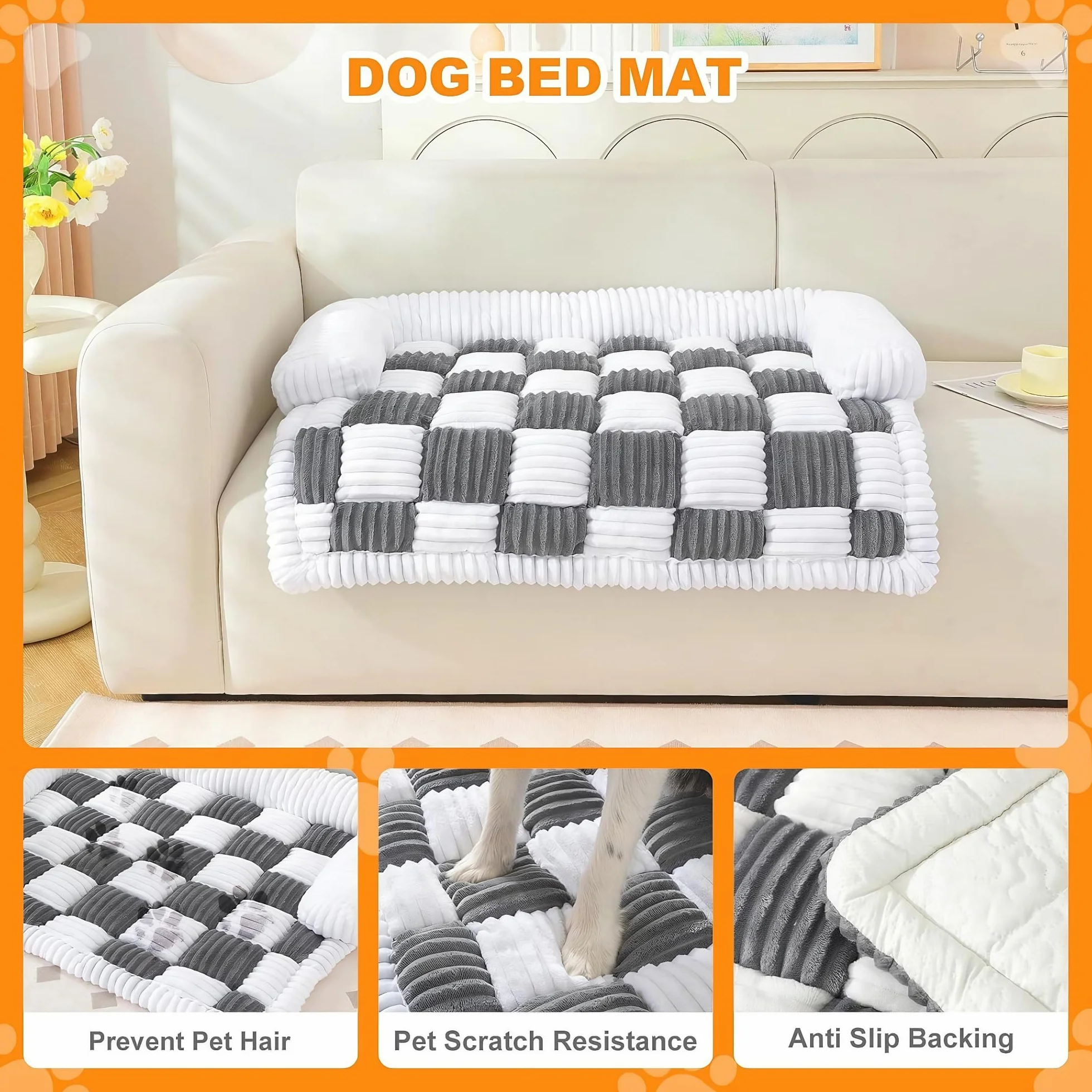 LiveGo Housse de canapé pour Animaux de Compagnie Lavable en Peluche pour Chien et Chat
