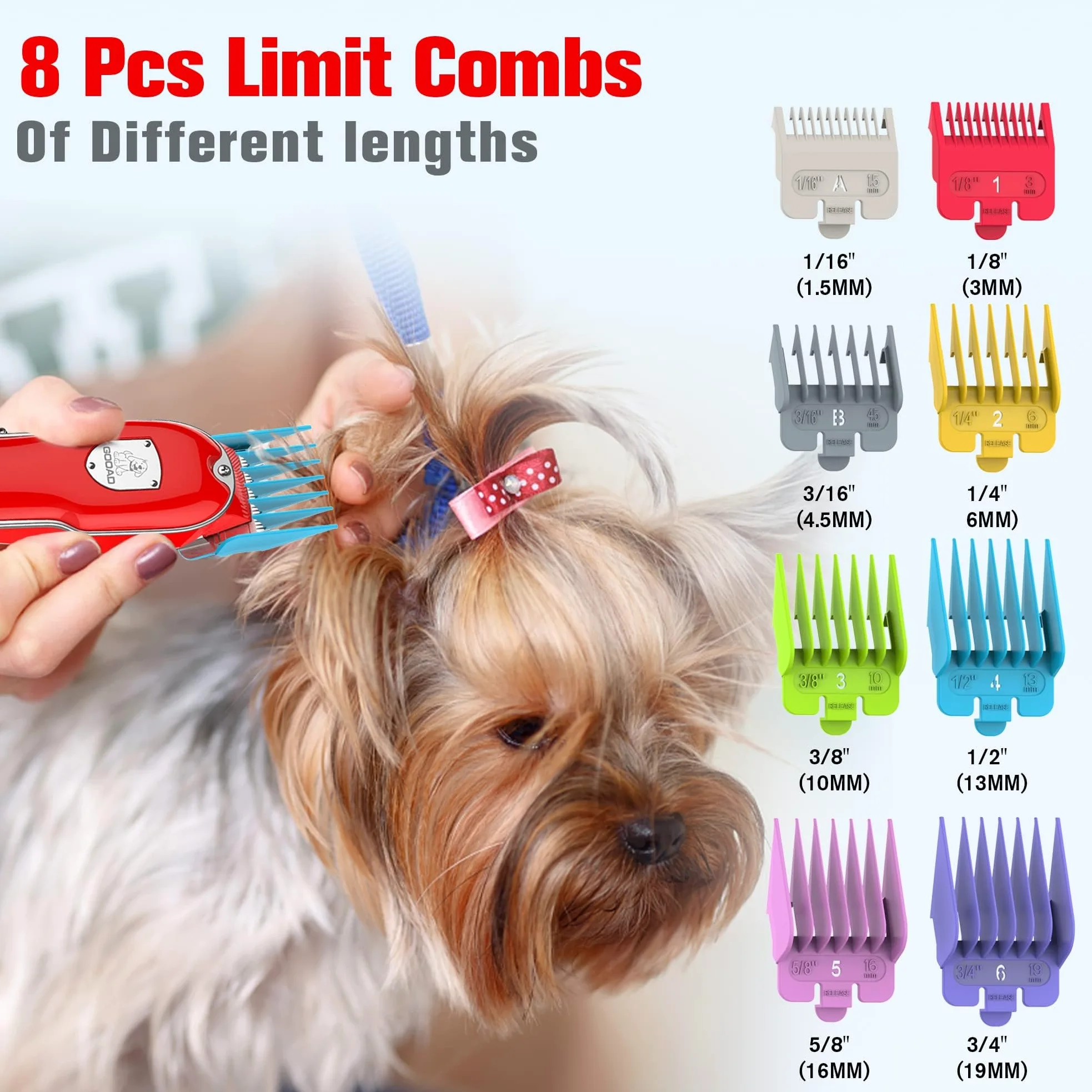 Tondeuse de toilettage pour chien, kit de toilettage pour chien, tondeuse de toilettage sans fil pour manteaux épais, tondeuse à poils de chien, tondeuse à faible bruit, tondeuse silencieuse