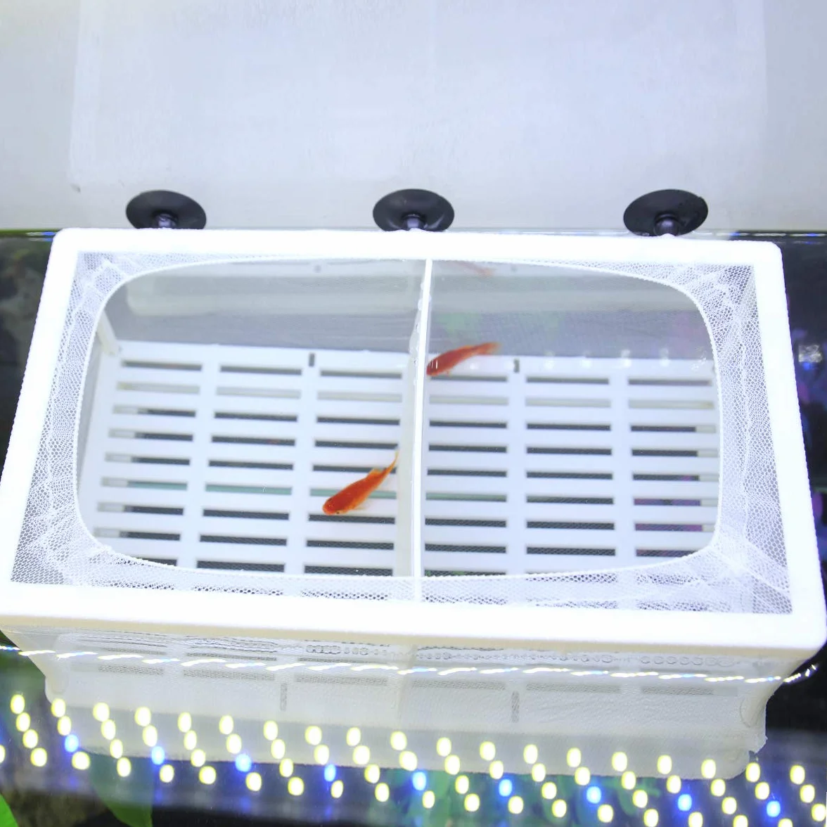 SENZEAL Poissons d'aquarium Filet de Sélection Isolation Couveuse Incubateur Maille pour Fish Tank Bébé Poisson avec Pipette - Grand