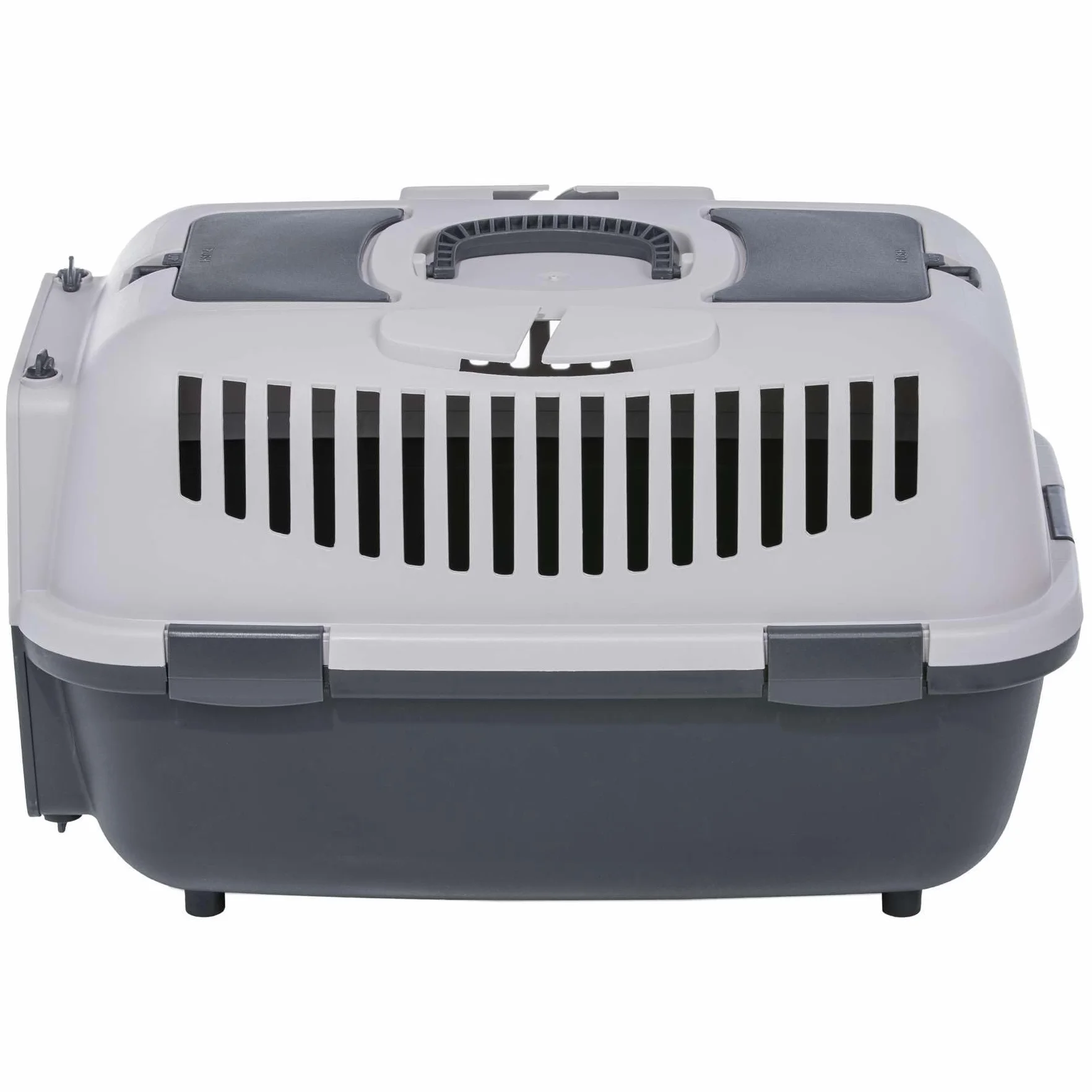 Cage de transport pour chien et chat Gris clair/gris foncé 58,5 x 37 x 38 cm