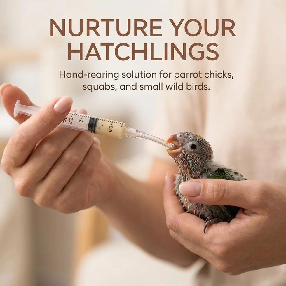 Kit d'Alimentation Manuelle pour Oiseaux avec Seringues 1ml & 3ml et 10 Tuyaux Flexibles