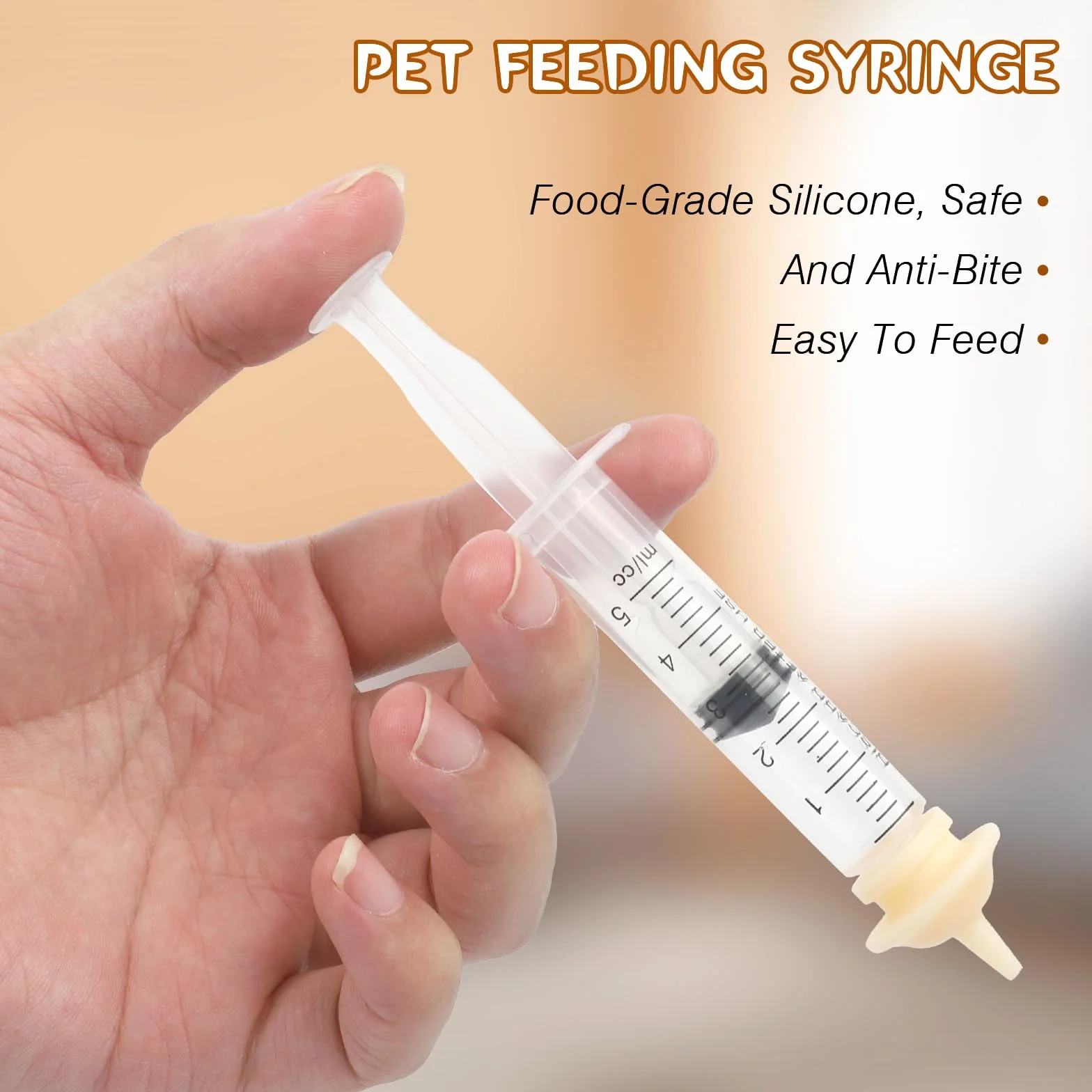 Lot de 10 mini tétons en silicone avec seringue pour chaton, chiot, lapins
