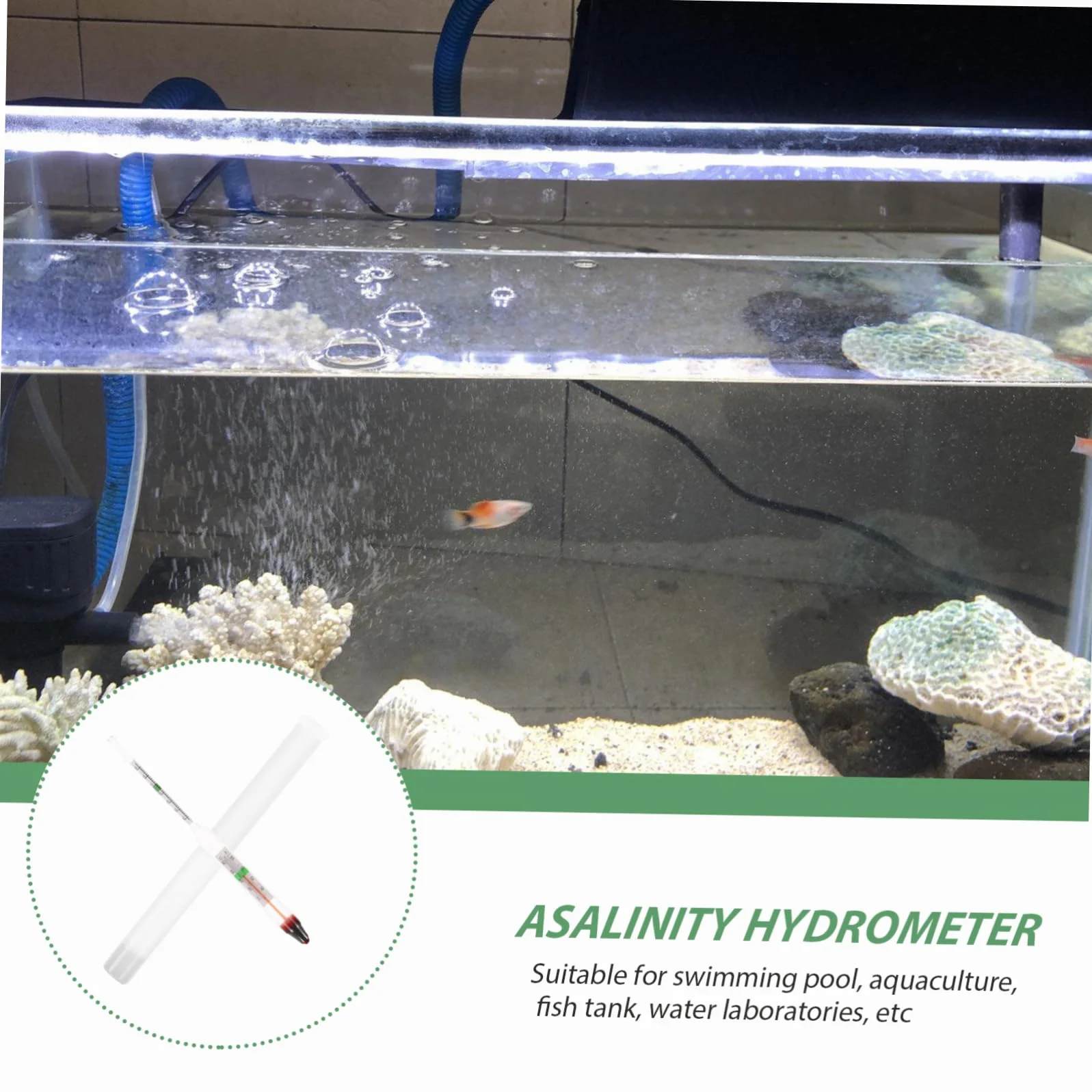 Milisten Hydromètre De Salinité pour Aquarium Eau De Mer Compact Léger Densimètre Précis