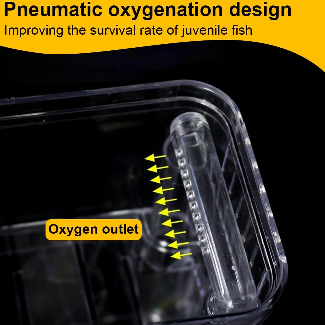 Boîte d'Élevage pour Aquarium avec Compartiment Isolant - Mini Aquarium Bebe Pondoir pour Poissons
