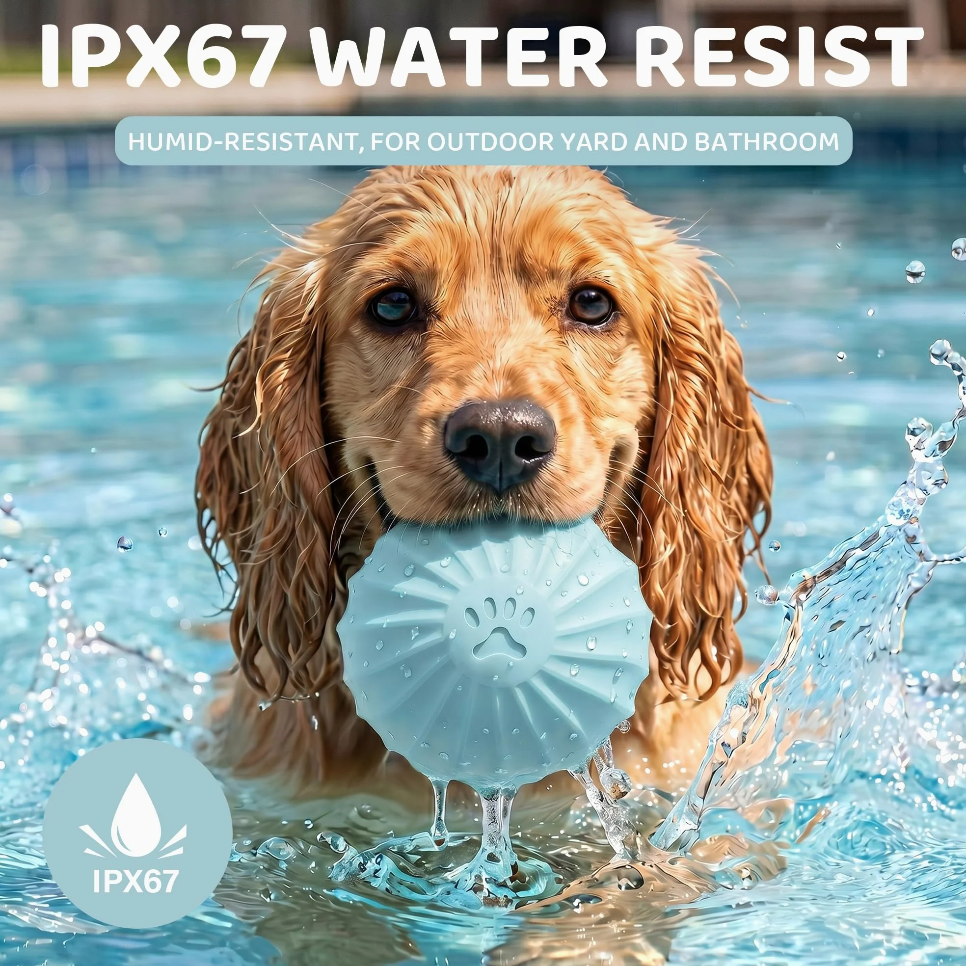 Jouet interactif pour chien et chat - Balle électrique avec activation tactile - 2 modes - Étanchéité IPX67 - Coque résistante aux morsures - Rechargeable USB-C - Jouet intelligent - 74 mm