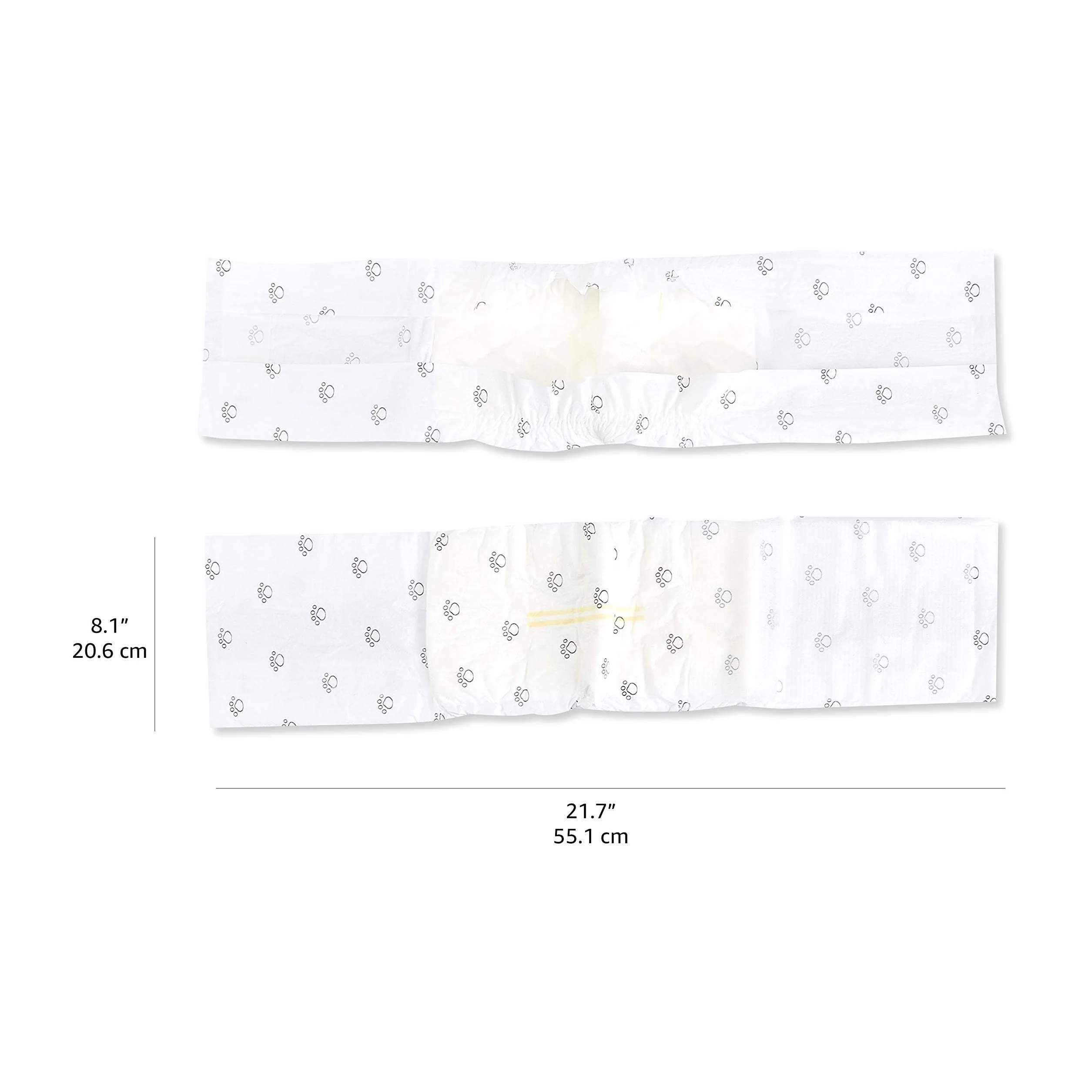 Amazon Basics Lot de 30 Couches jetables pour Chien mâle, Taille S, Blanc
