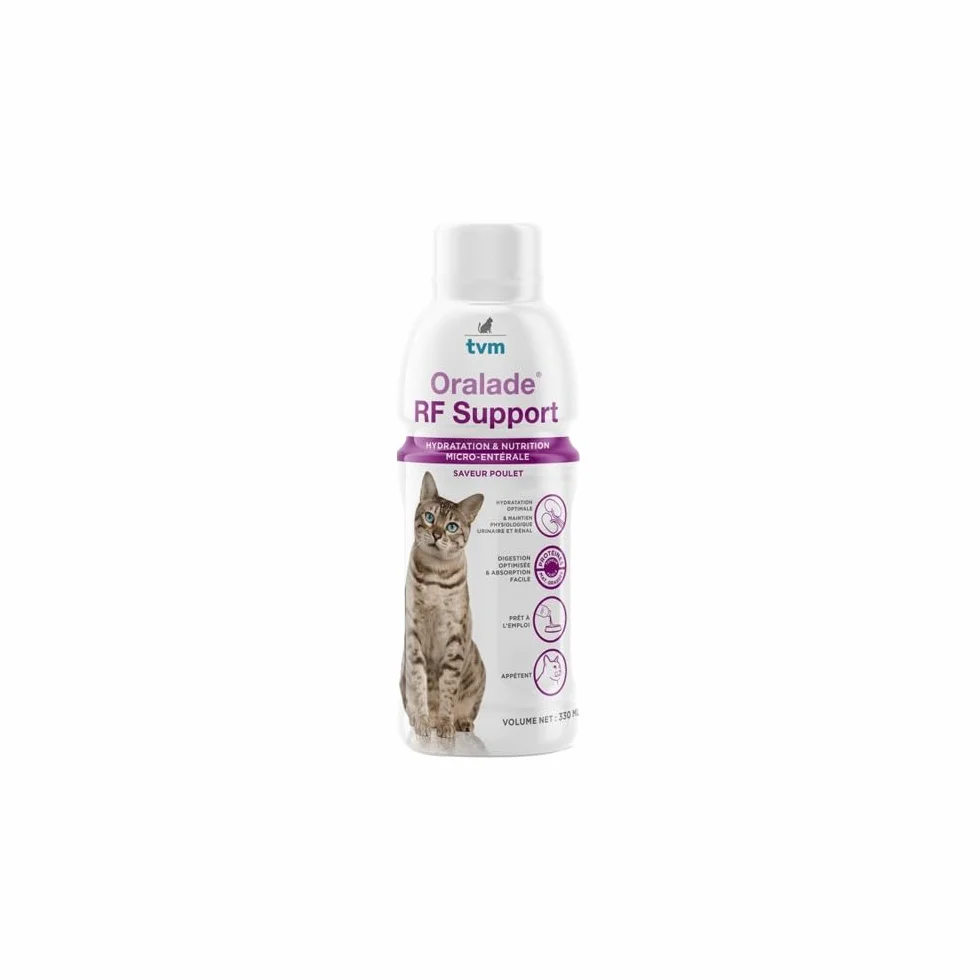 Oralade RF Support Chat 6 x 330 ml Complément Alimentaire pour Soutien Rénal avec Électrolytes et Acides Aminés