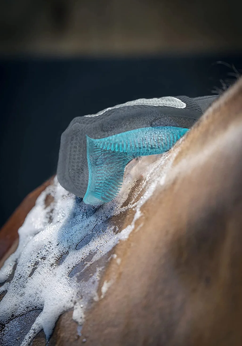 Gant de brosse multifonction pour cheval – Gant respirant pour enlever les poils de cheval pour chien et chat