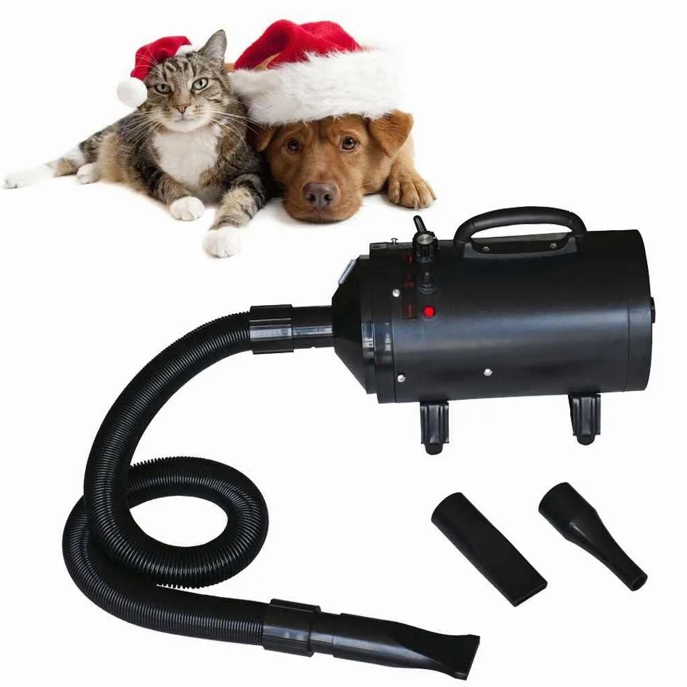 vidaXL Sèche-cheveux pour chien avec 3 buses Noir 2400 W