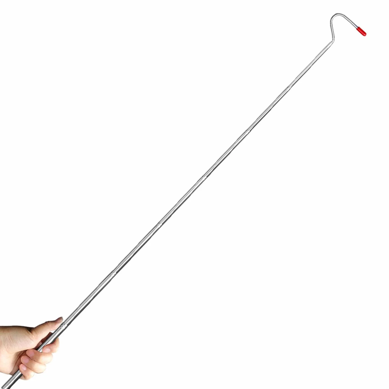 Crochet de serpent rétractable en acier inoxydable argenté