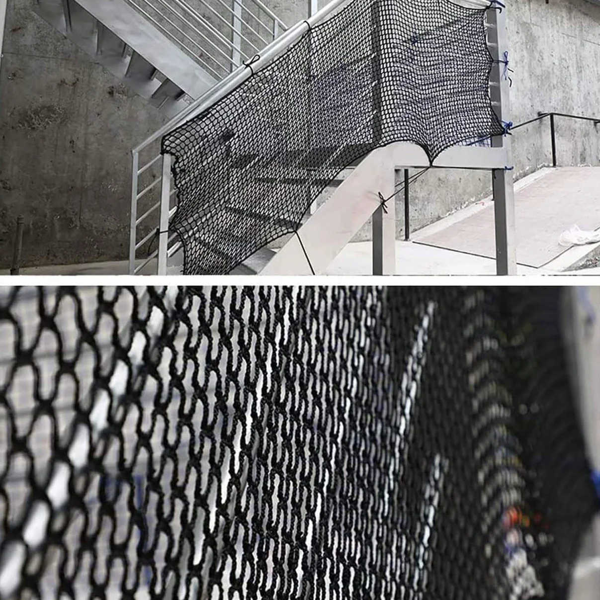 Filet de Protection Anti Chute sans Nœuds Escalier Balcon Securite Chat Enfant