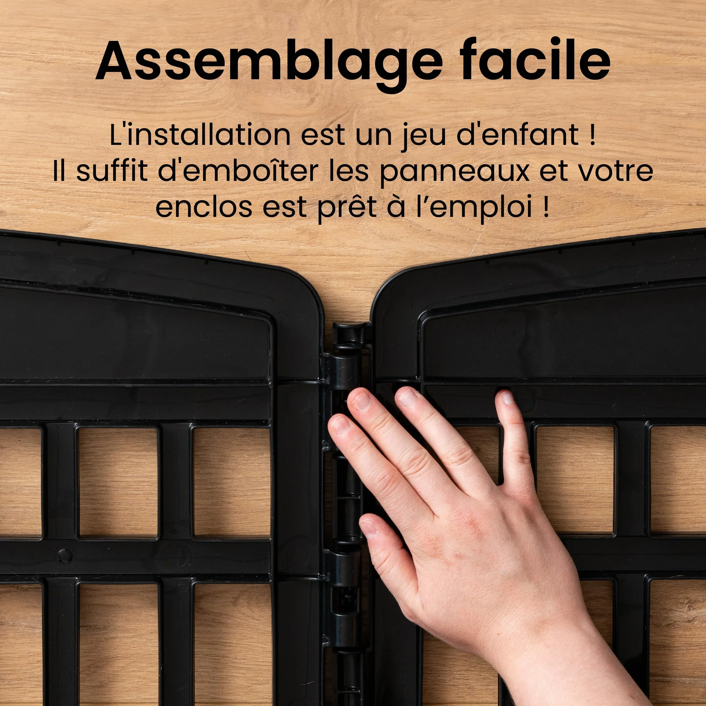 Iris Ohyama Parc pour Chien Intérieur Extérieur 8 Panneaux H90cm Blanc Plastique CI-908