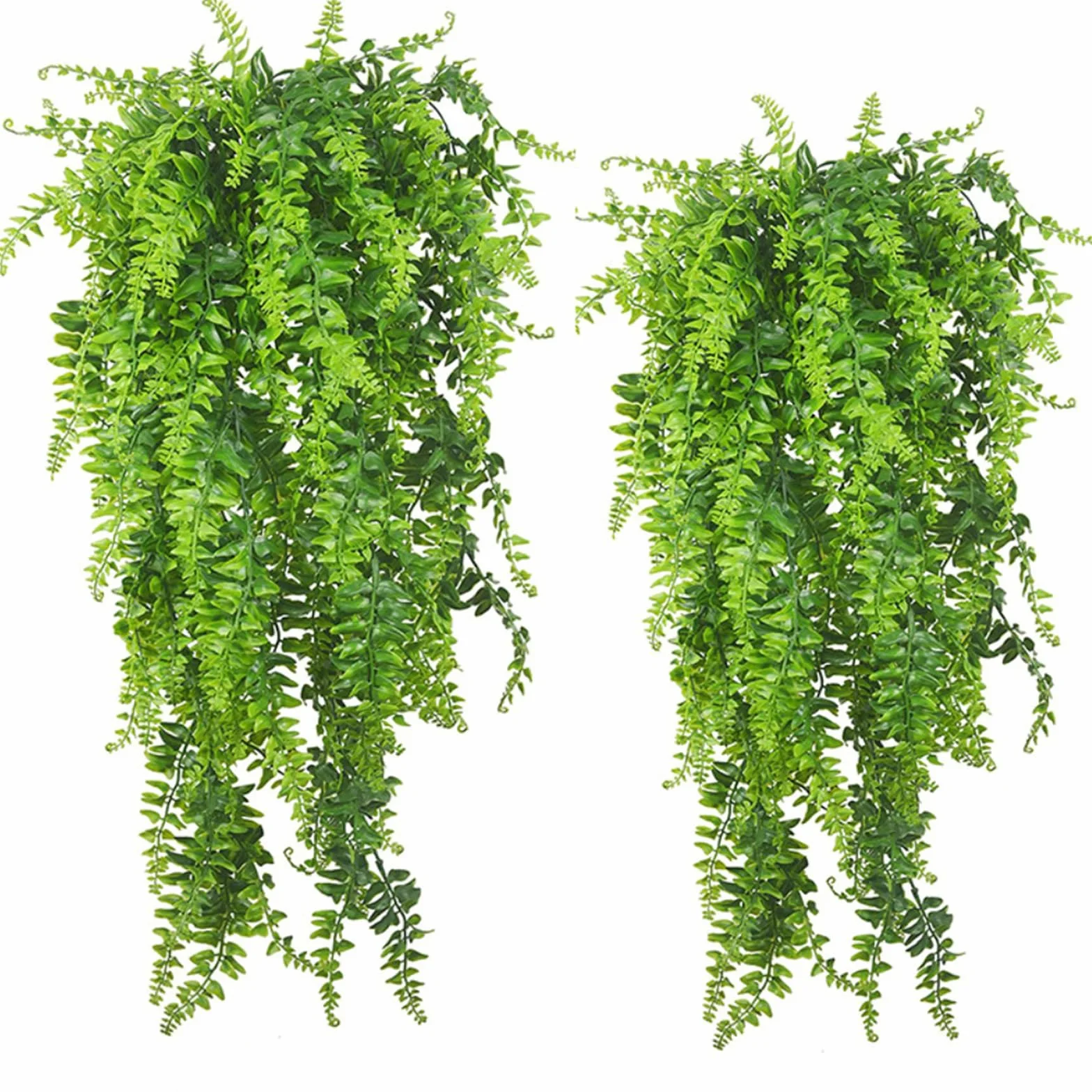 Lot de 2 plantes artificielles extérieur fausse plante tombante décorations terrarium intérieur plantes suspendues reptiles artificiels