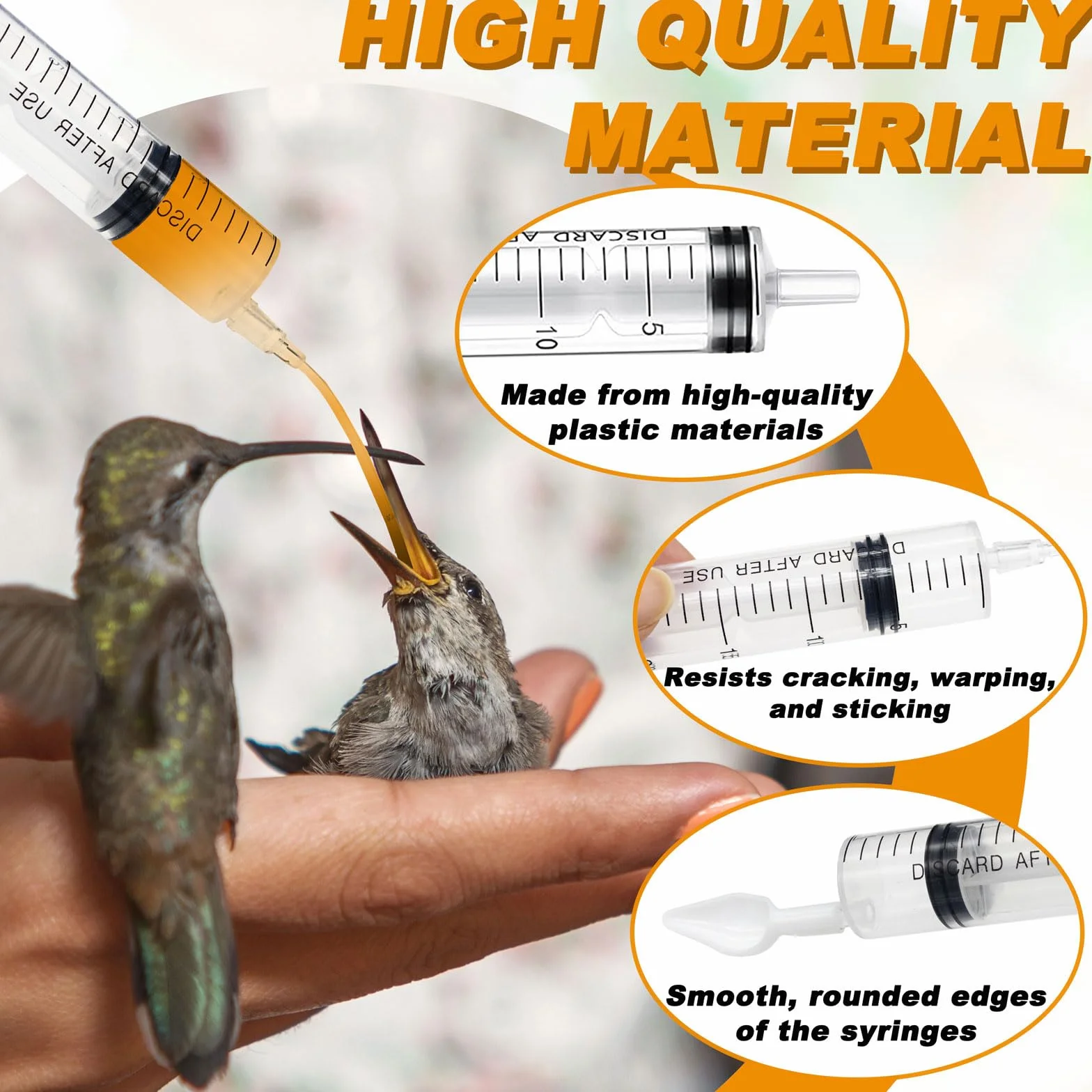 Sonde d'alimentation pour oiseaux seringue 10ML 20ML 60ML