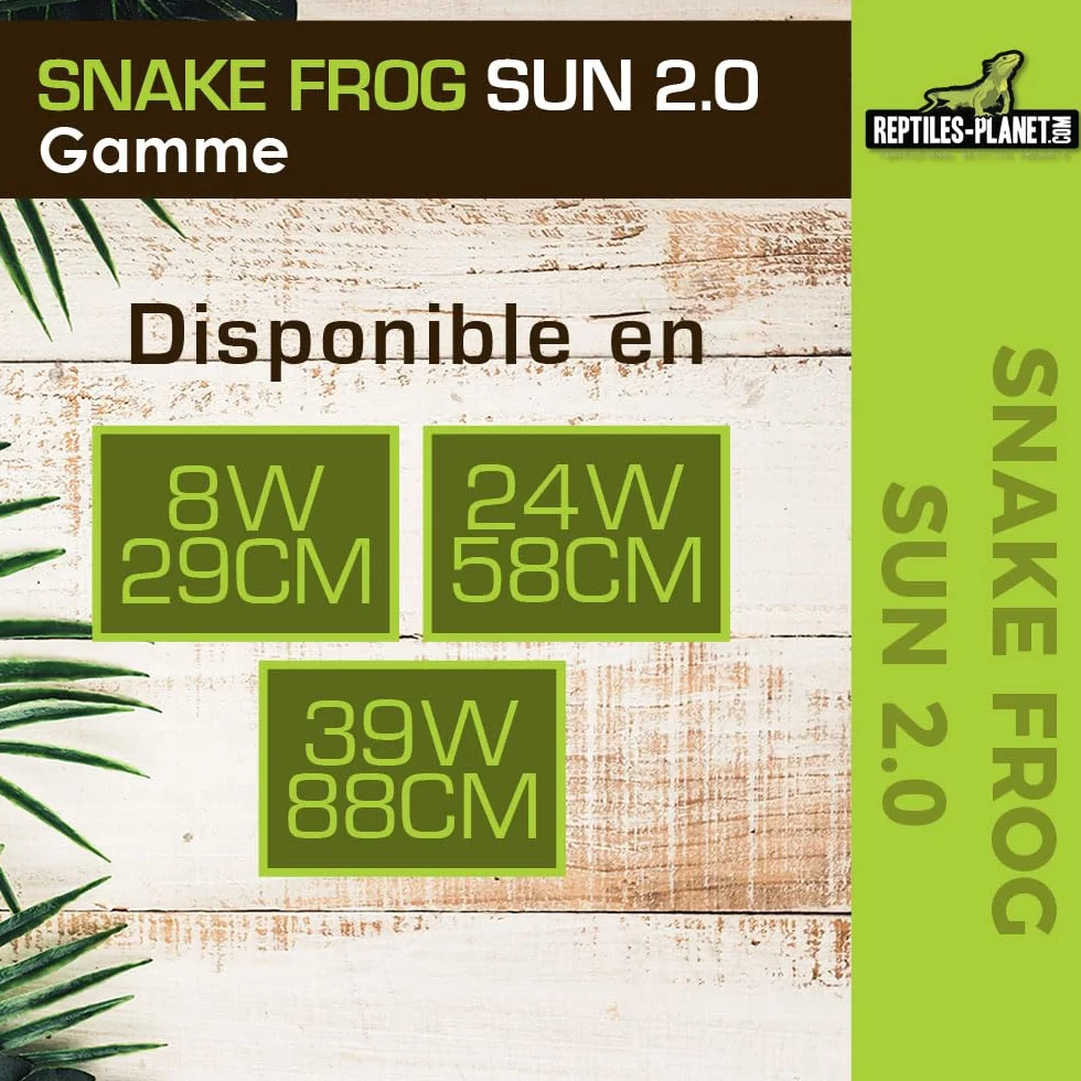 Tube Fluorescent T5 Reptiles Planet Snake Frog Sun 2.0 24W 58cm Blanche