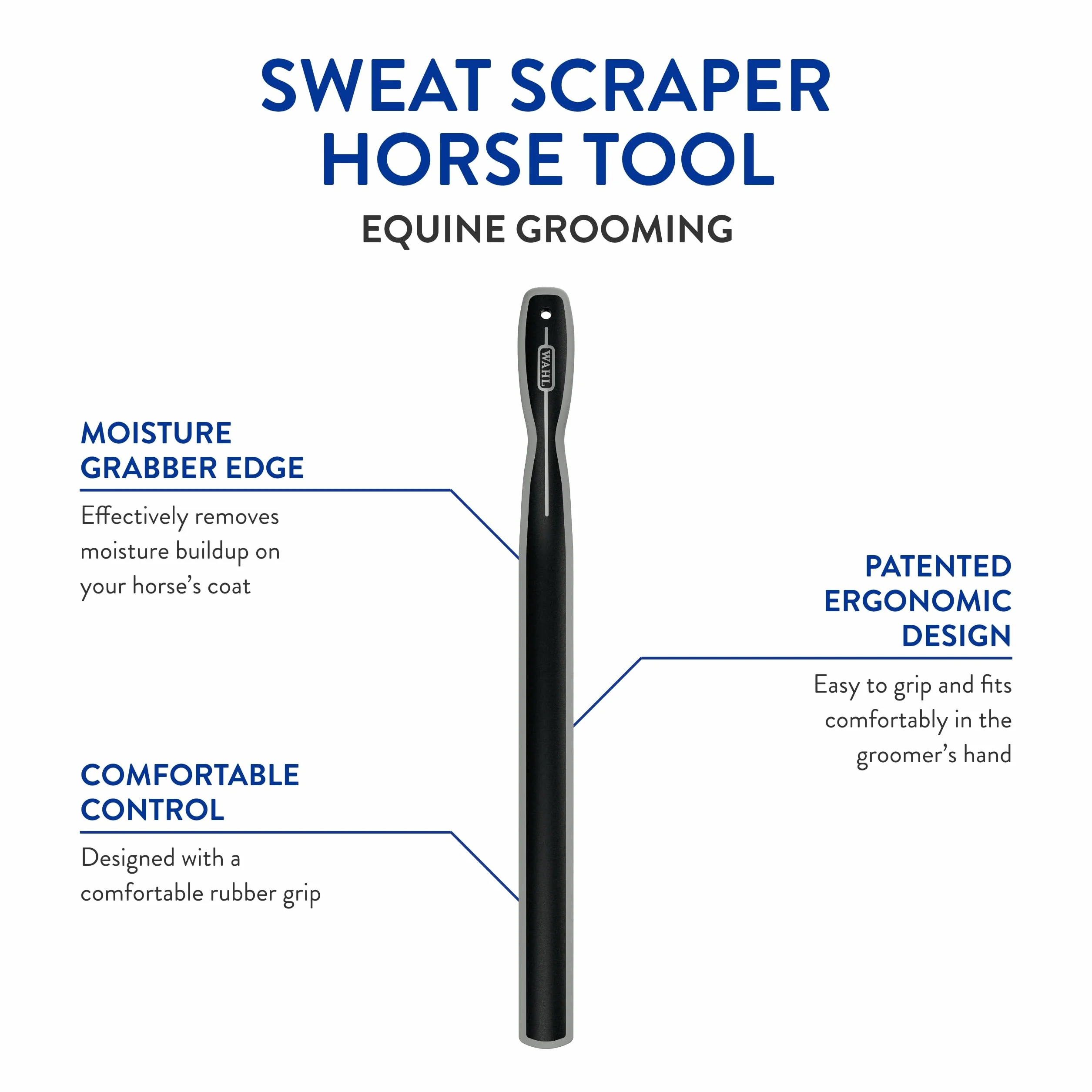 WAHL Grattoir Professionnel pour Chevaux - Noir
