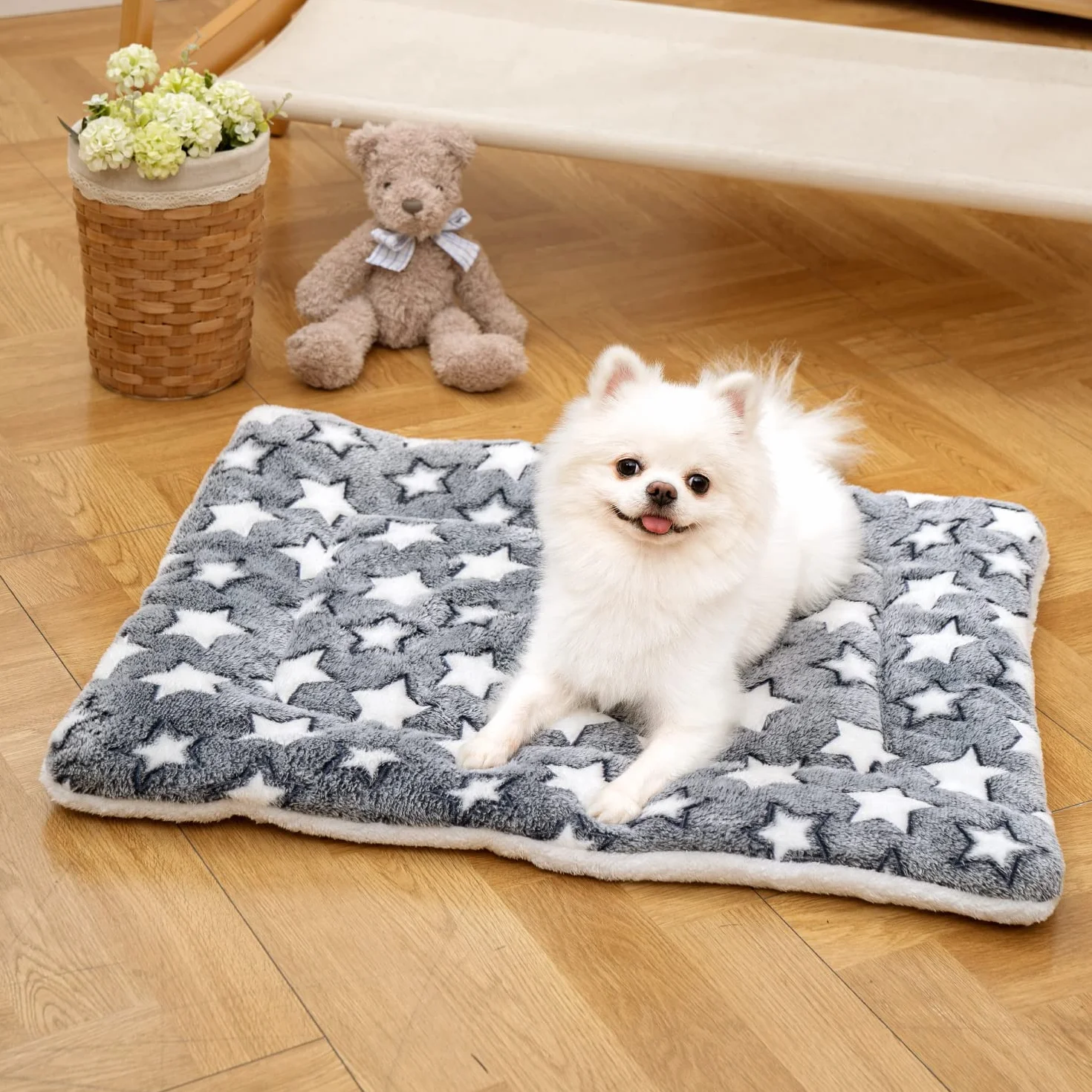 MICOOYO Lot de 2 Matelas en Polaire Lavable pour Cage de Chien ou Chat de Taille Moyenne (61 x 41 cm)