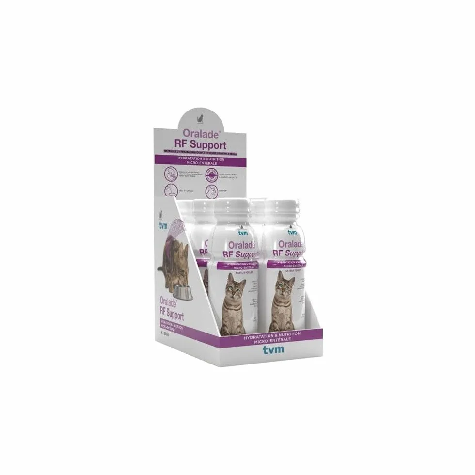 Oralade RF Support Chat 6 x 330 ml Complément Alimentaire pour Soutien Rénal avec Électrolytes et Acides Aminés