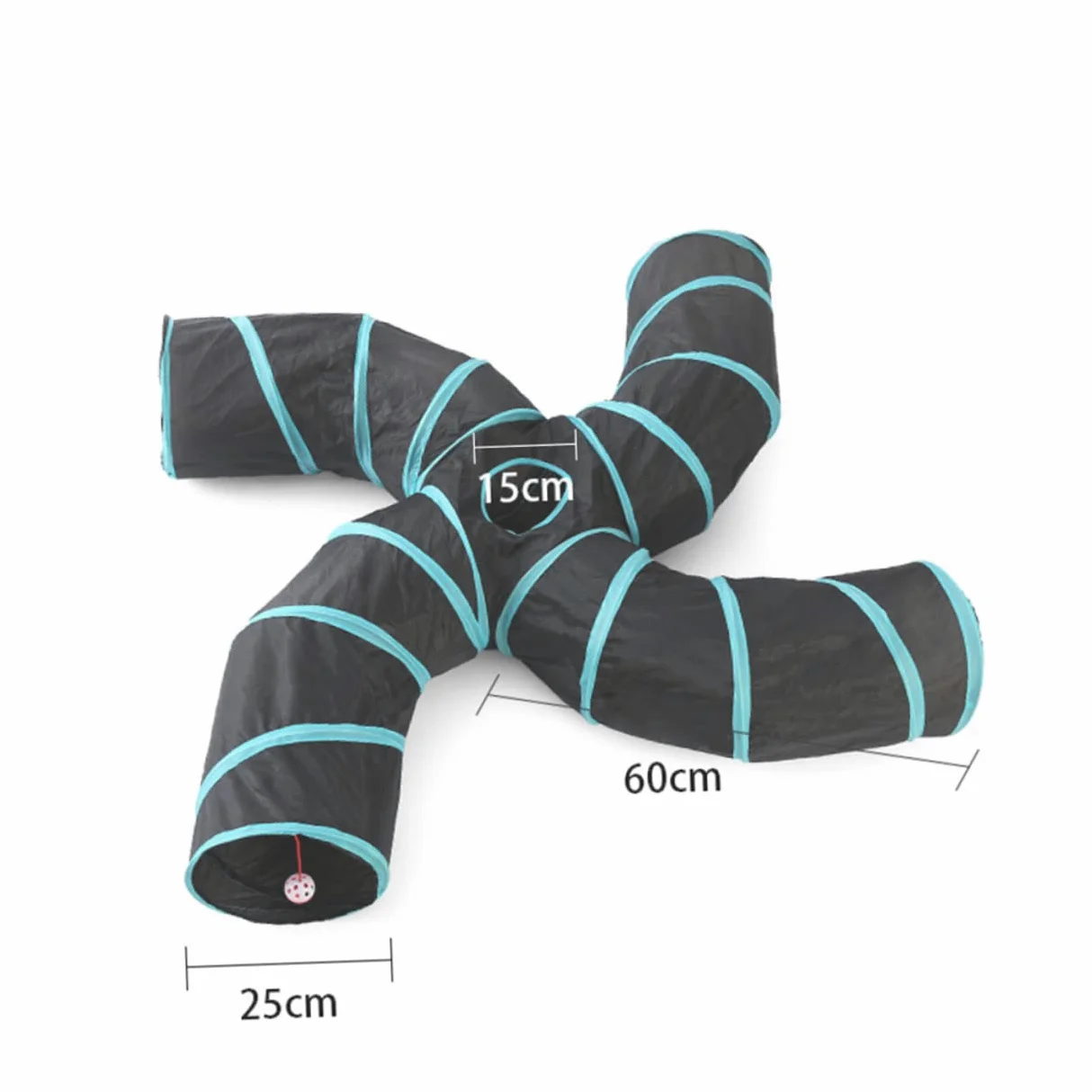 HEMOTON Tunnel de Jeu pour Chat Tunnel Pliable S Chemins pour Amusement Accessoire de Jeu