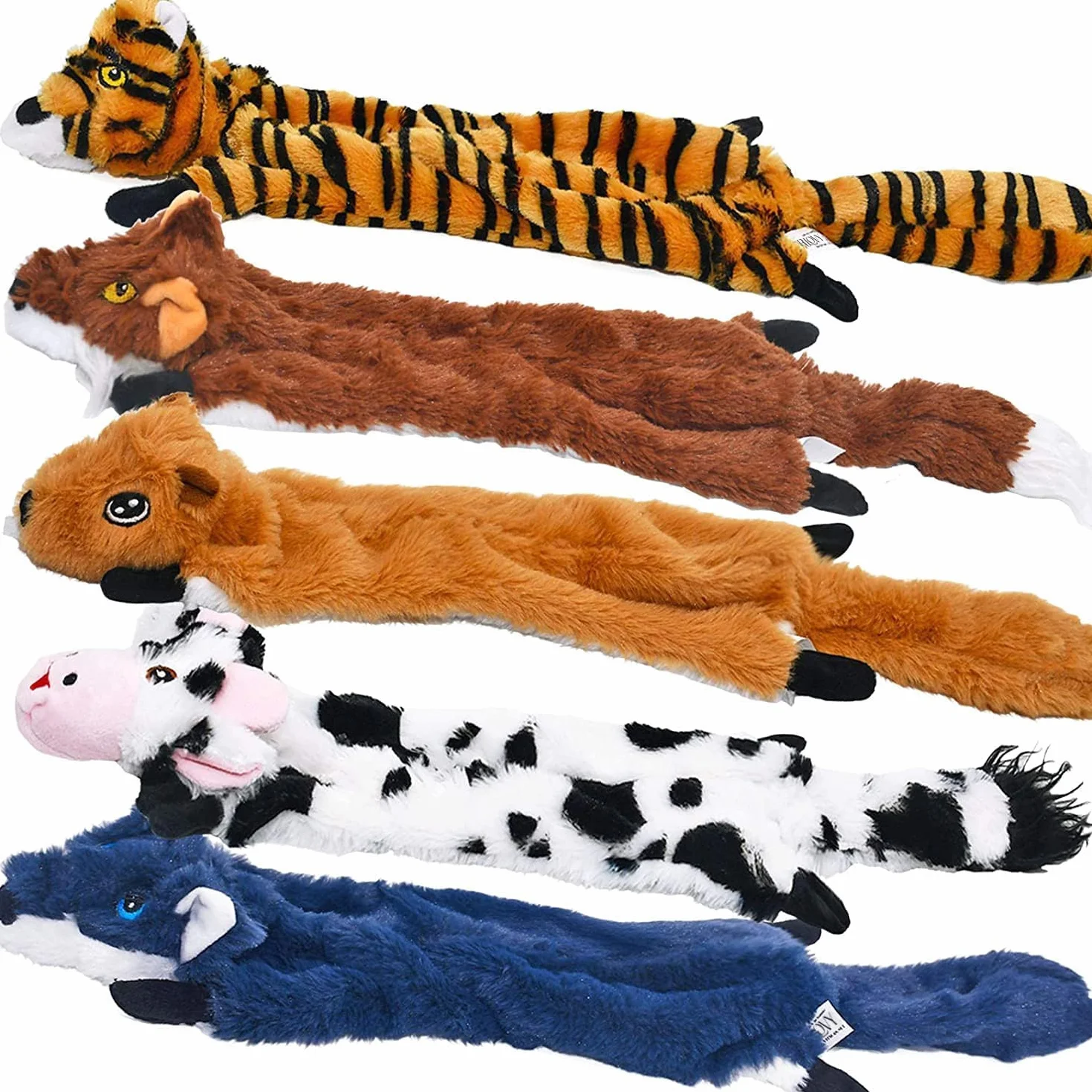 SHARLOVY Dog Squeaky Toys 5 Pack, Jouet Chien froissé Pas de Rembourrage pour Chiens Grande Taille