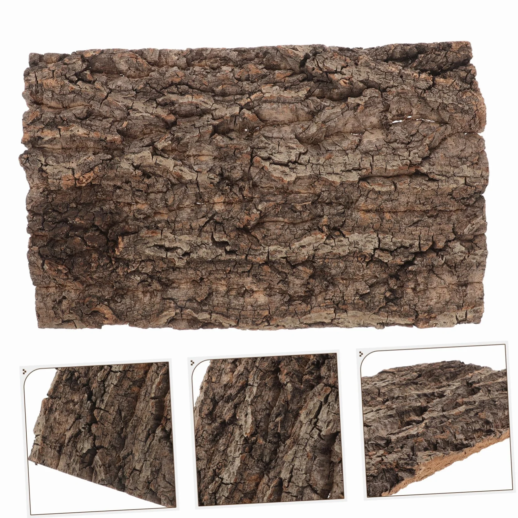 Kisangel Plaque De Décoration Écorce De Liège Naturel pour Terrarium Et Aquarium Arrière-Plan Écorce pour Reptiles Et Poissons Installation Facile Et Esthétique
