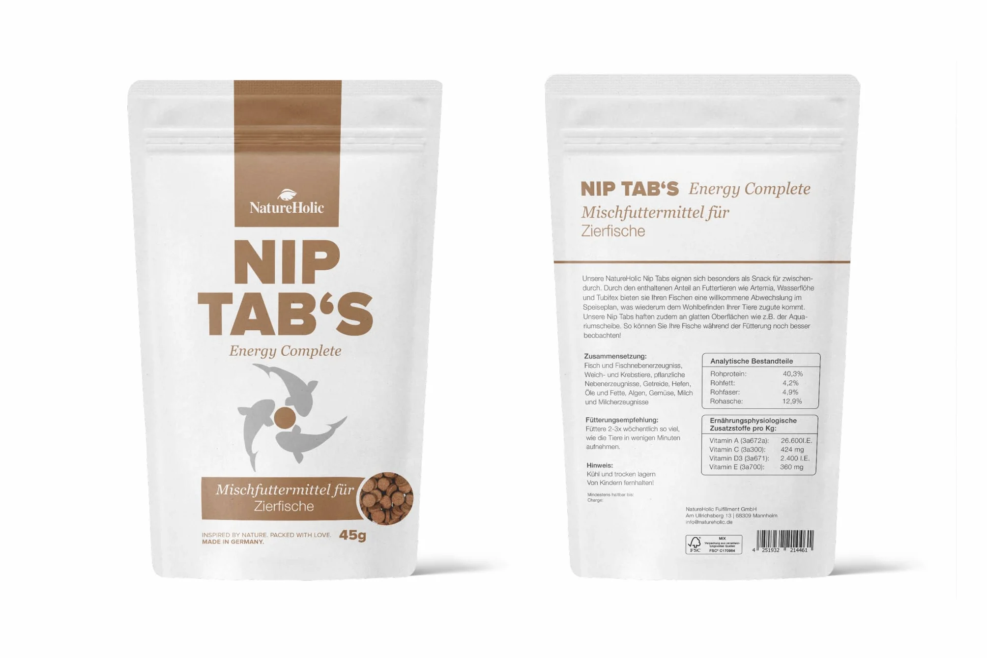 NatureHolic NipTabs Energy Complete Pastilles adhésives Poissons d'ornement