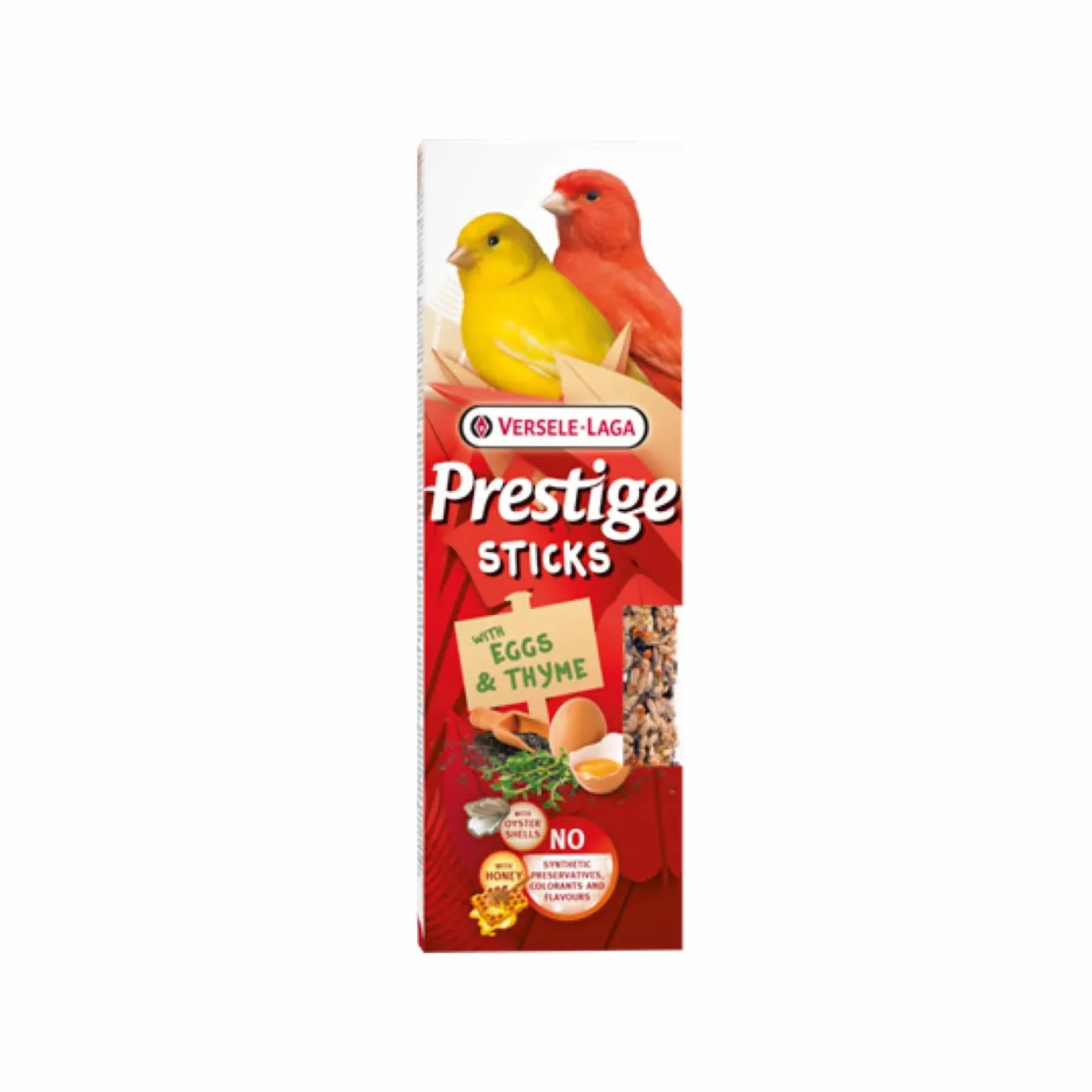 Versele-Laga Prestige Sticks Canaris Œuf & Thym Pack Double 2 x 60 g Snack pour canaris