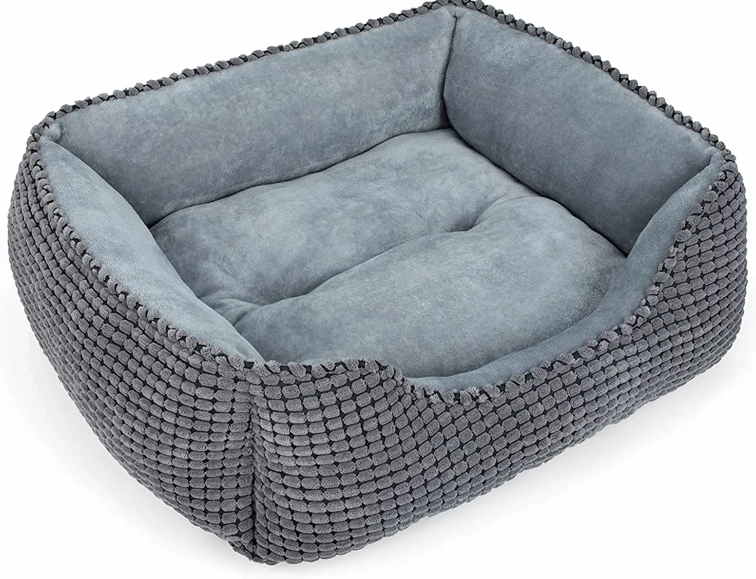 JOEJOY Panier pour Chien Lit Lavable Antidérapant Coussin Doux 51x48x15cm