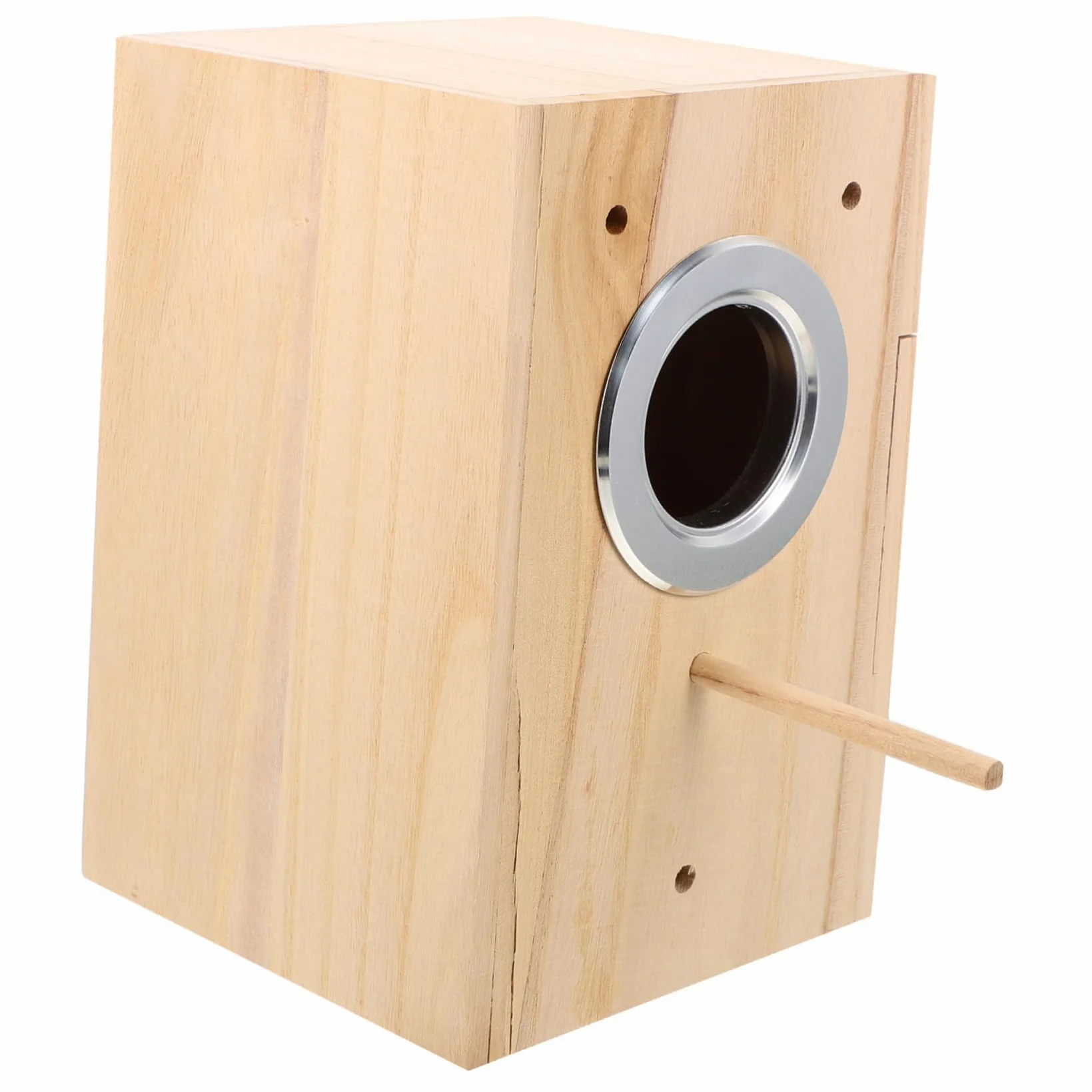 Yardwe Nid D’Oiseau en Bois, Boîte D’élevage Carrée, Lieu de Repos Confortable pour Canaris et Alouettes, Usage Intérieur