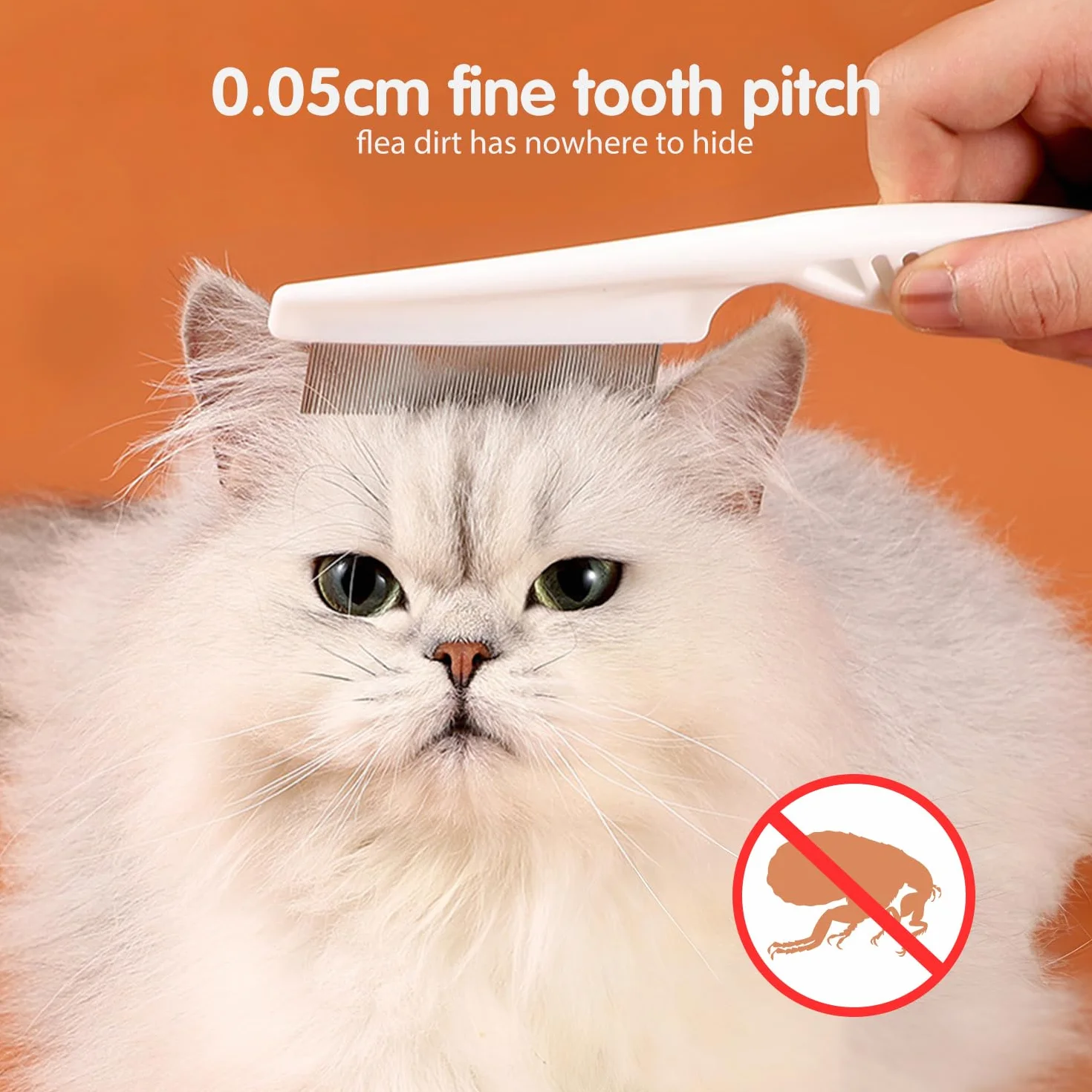 Brosse Anti-puces Autonettoyante pour Chats et Animaux de Compagnie