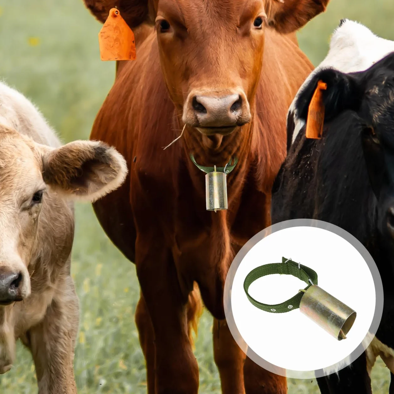STOBAZA Cloche de pâturage pour bétail et moutons Sonnette en bronze avec son fort
