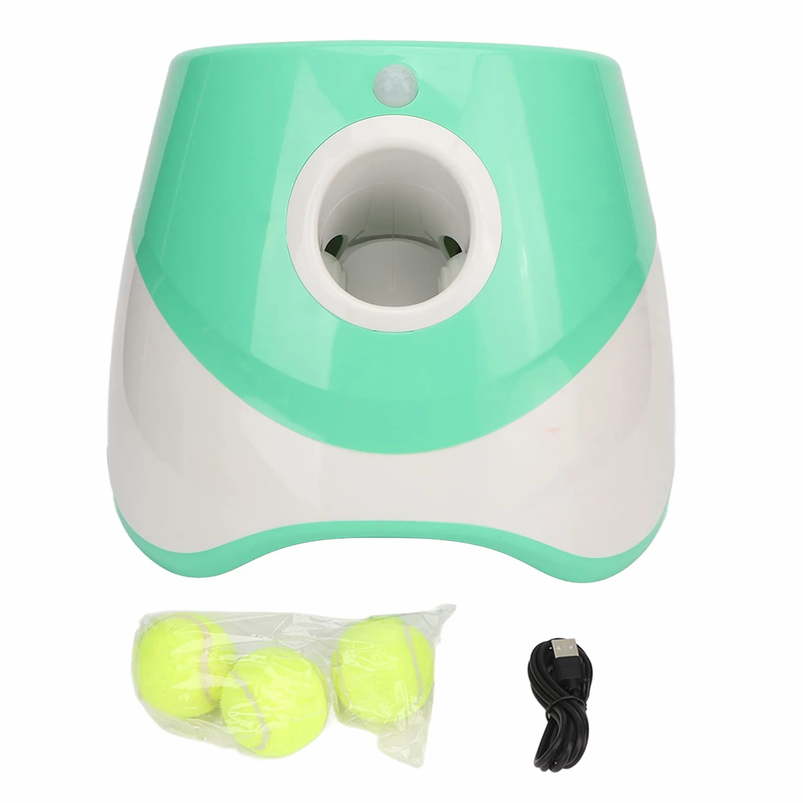 Lanceur Automatique De Balle Pour Chien, Lanceur De Balle Interactif Rechargeable à 3 Modes Pour Intérieur Et Extérieur Avec 3 Distances De Lancement Pour Chiens De Petite Et Moyenne Taille, Intérieur