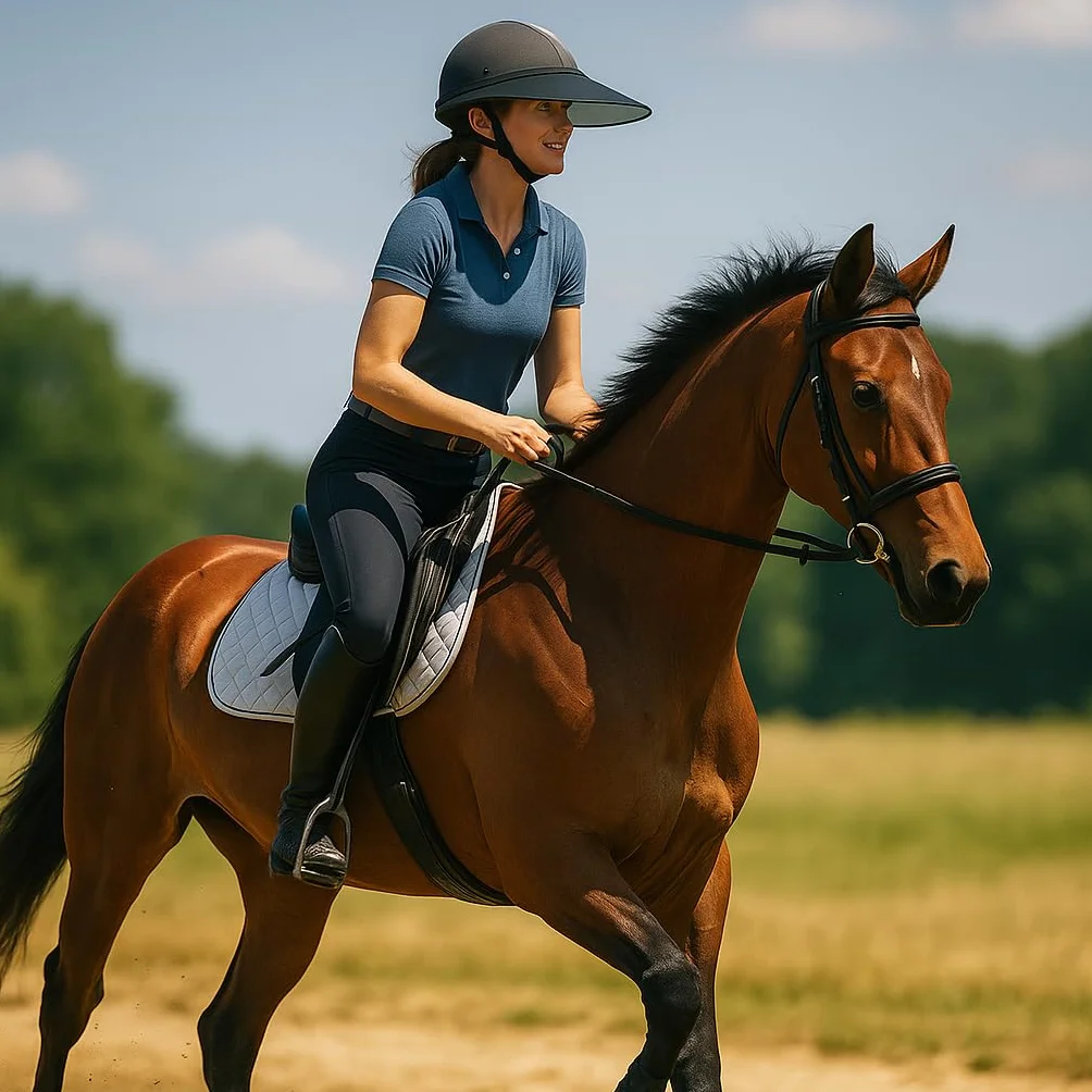 Visière solaire réglable pour casque équestre - Protection solaire équitation pluie