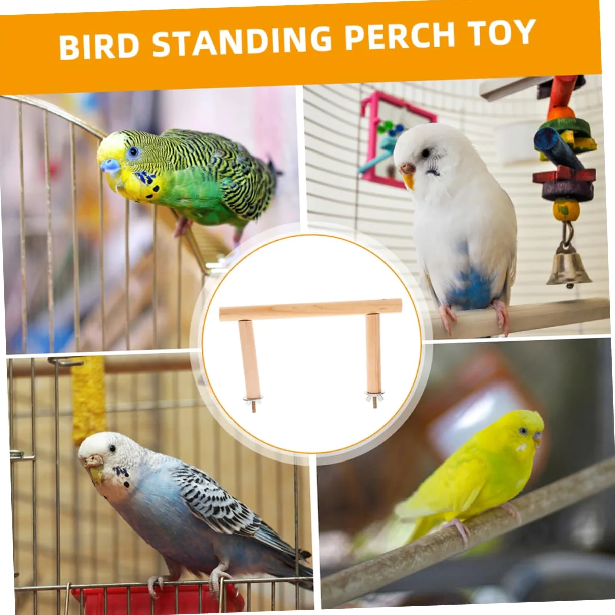 HANABASS 6pièces Perchoir Naturel pour Oiseaux Support De pour Oiseaux De Cage pour Cockatiels Et Petits