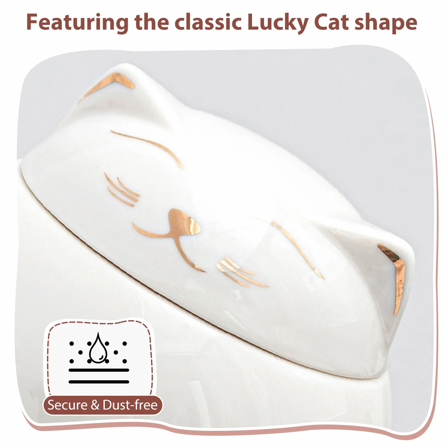 Urne funéraire en céramique pour chat, bloque la lumière et la poussière, orange