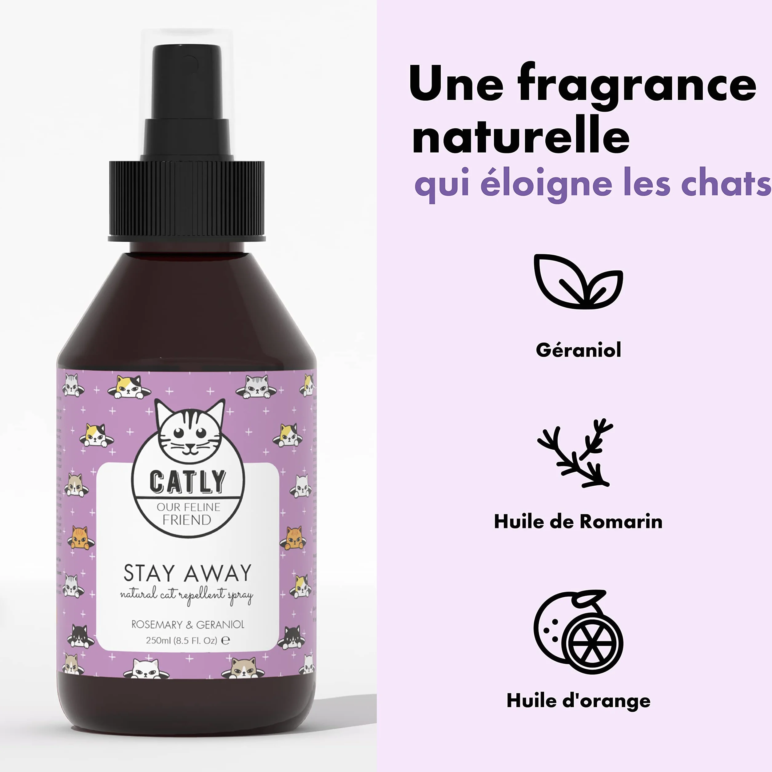 Catly Spray Anti Griffure Chat 250ml Éloigne Chats Chatons Fragrance Naturel Goût Amer Anti Chat Maison Marquage Urinaire Griffure Mordillage