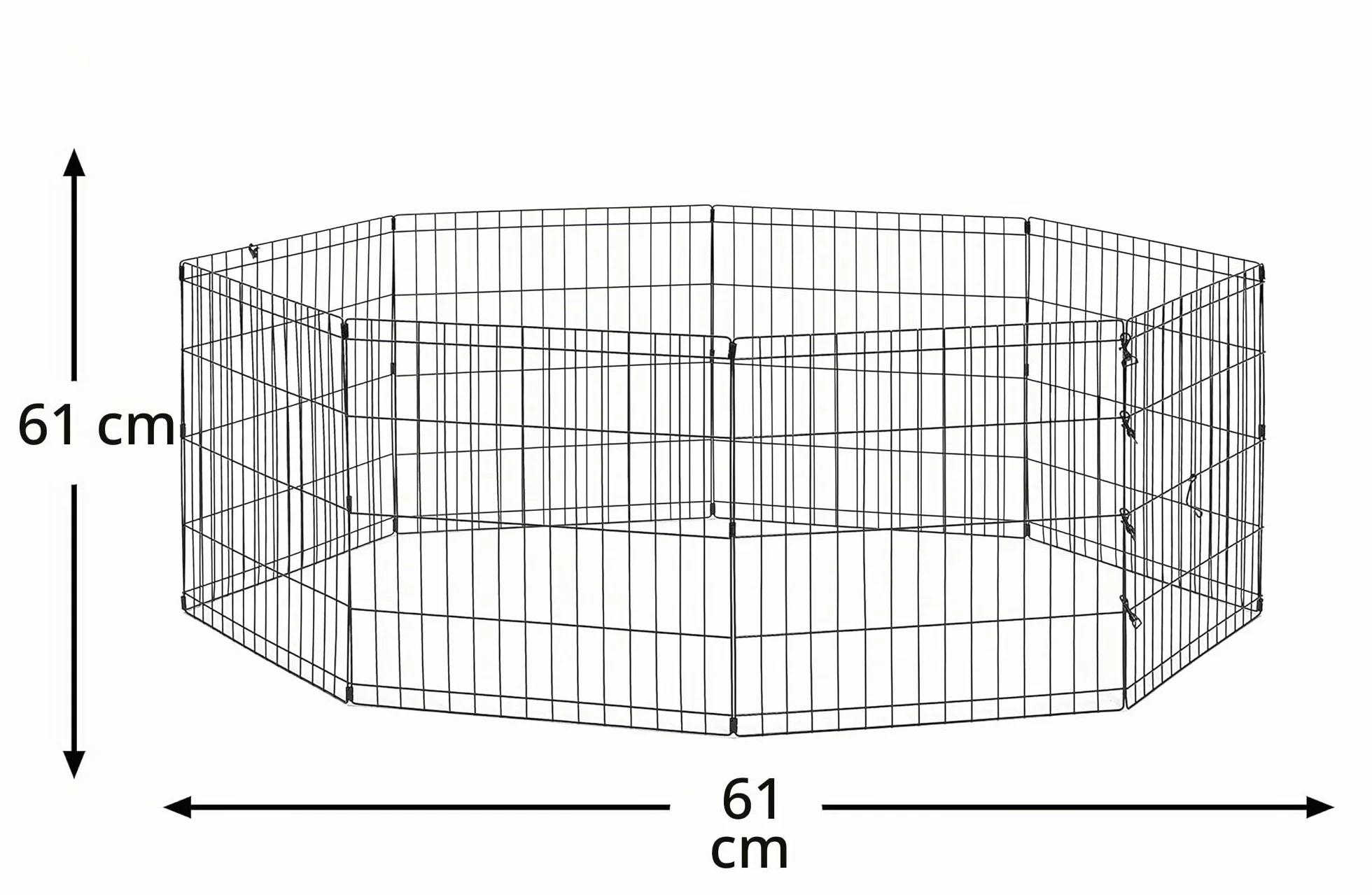 New World B550-24 Cage d'exercice pour chien noir 60,96 cm