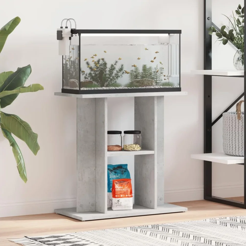 vidaXL Support d'aquarium en béton Gris 60 x 30 x 60 cm