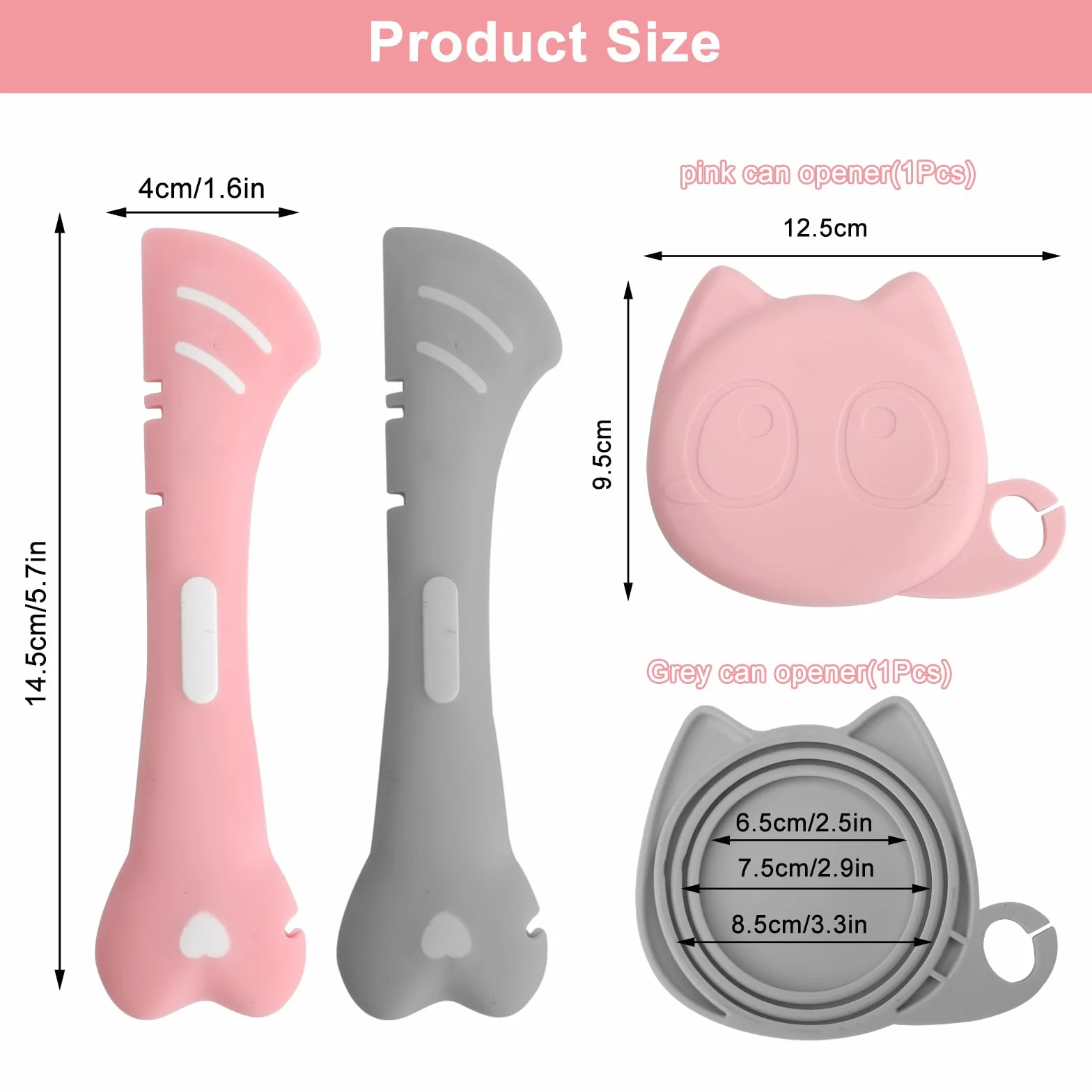 Lot de 2 cuillères pour chat en silicone avec couvercle ouvre-boîte patte mignonne
