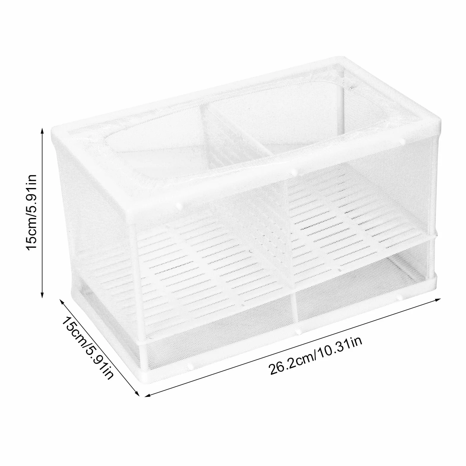 Éleveur d'Aquarium, Boîte d'Élevage de Poissons Incubateur de Séparation avec Pieds de Verrouillage